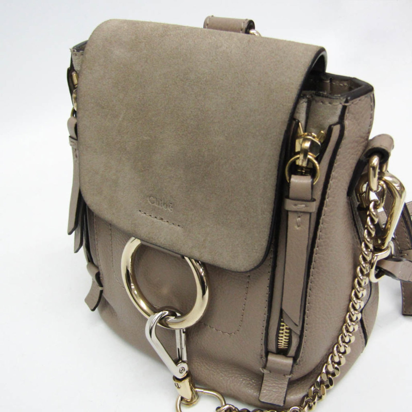 Leather Backpack Suede Chlo - 10