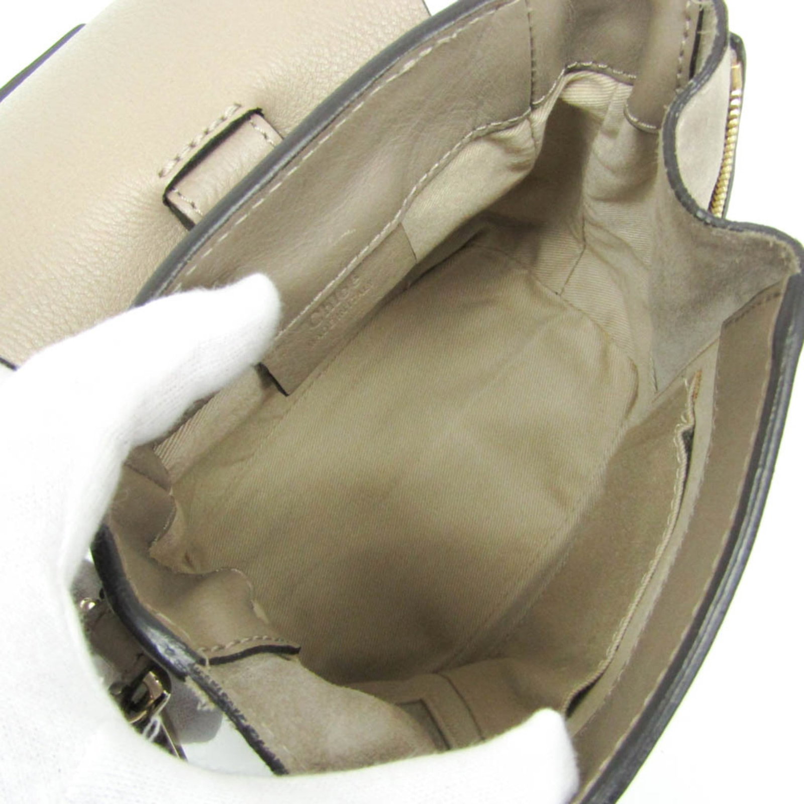 Leather Backpack Suede Chlo - 3