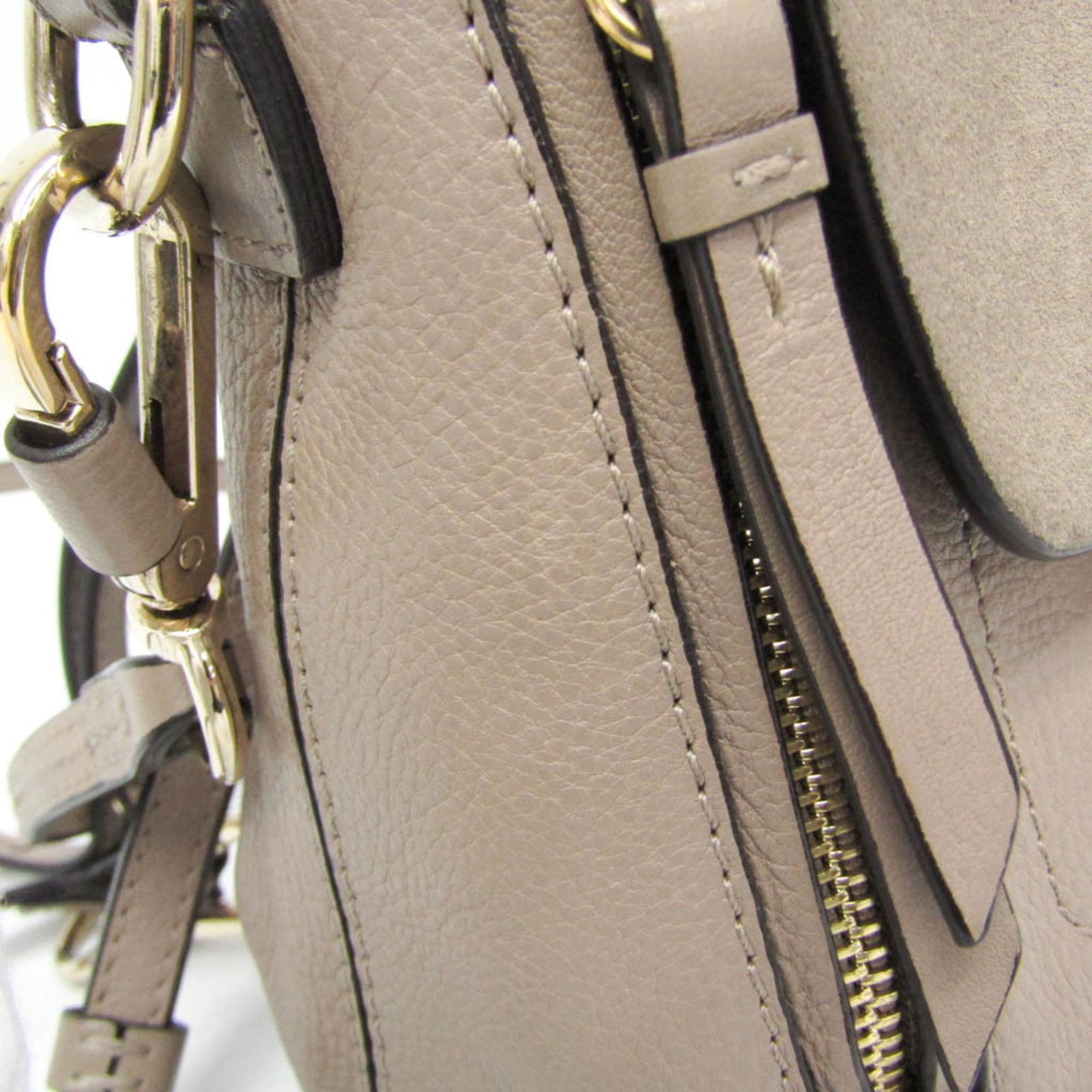Leather Backpack Suede Chlo - 8