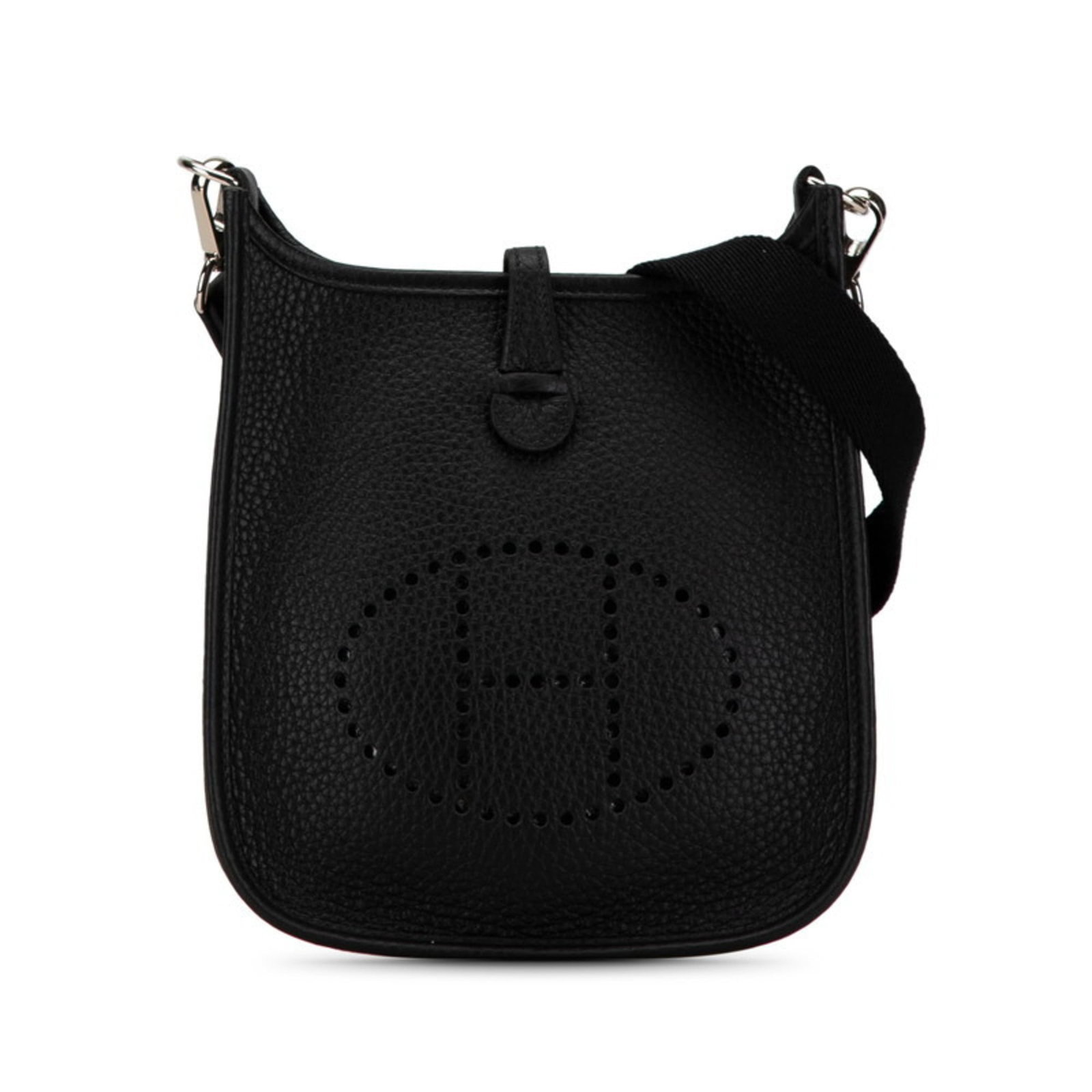 Hermes Shoulder Bag Taurillon Clemence Leather: Hermes Shoulder Bag Taurillon Clemence Leather Taurillon Clemence leather provides a rich, luxurious feel to this sleek and sophisticated shoulder bag. Measuring 19cm x 16cm x 6cm, it features a