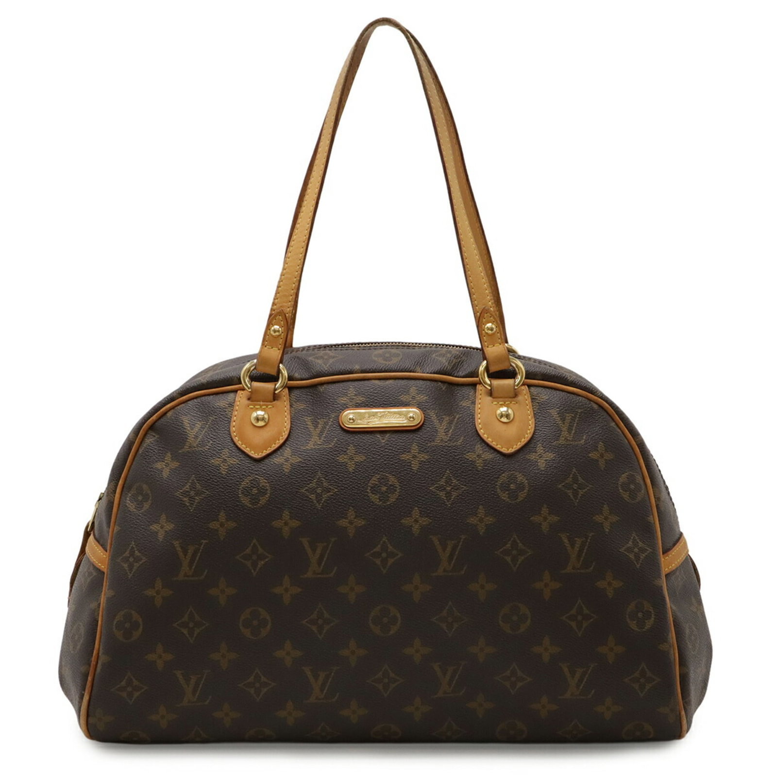 Boston Bag Monogram Handbag Shoulder Louis Vuitton: Boston Bag Monogram Handbag Shoulder Louis Vuitton Monogrammed with iconic Louis Vuitton design, this Boston bag features a classic shoulder style with a timeless monogram pattern. Made from