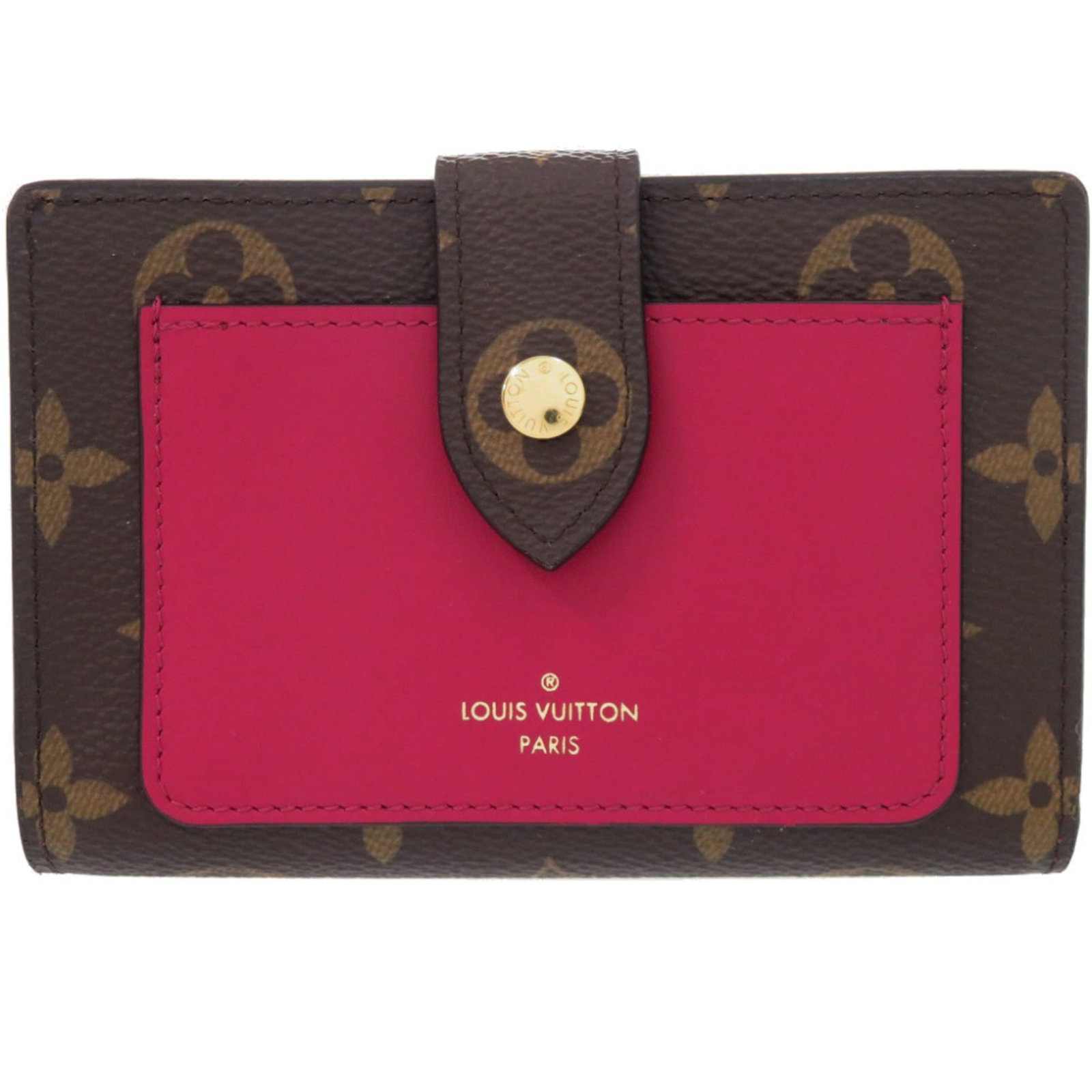 Louis Vuitton Wallet (Bi-Fold) Monogram: Louis Vuitton Wallet (Bi-Fold) Monogram Brown, Fuchsia, Monogram Louis Vuitton Wallet (Bi-Fold) measures 9cm x 13cm x 3cm, featuring the iconic Monogram pattern. Made from high-quality materials,