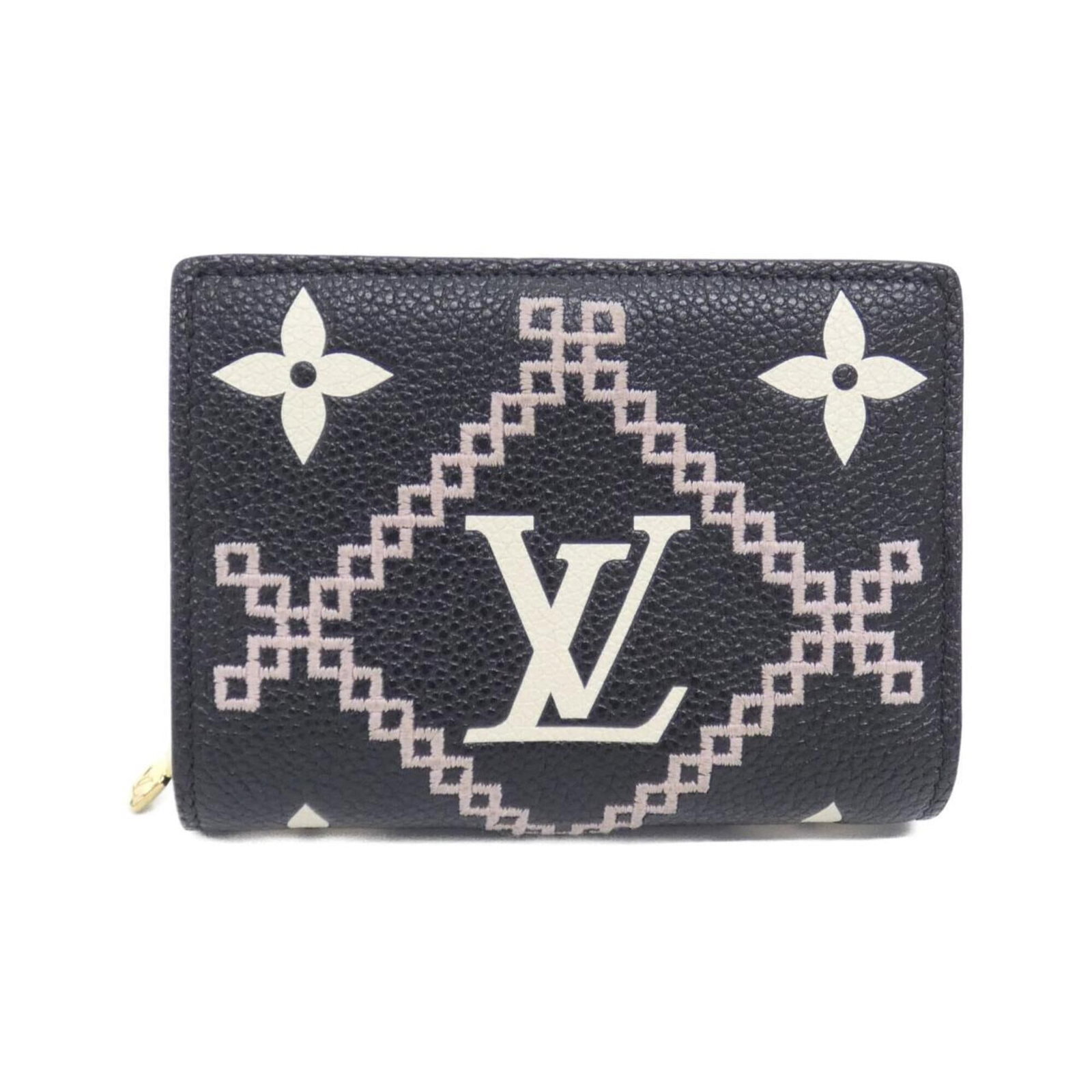 Louis Vuitton Wallet (Bi-Fold) Leather: Louis Vuitton Wallet (Bi-Fold) Leather Black Louis Vuitton bi-fold wallet made from high-quality calf leather, measuring 8cm x 11cm x 3cm. This stylish wallet features a classic design that exudes