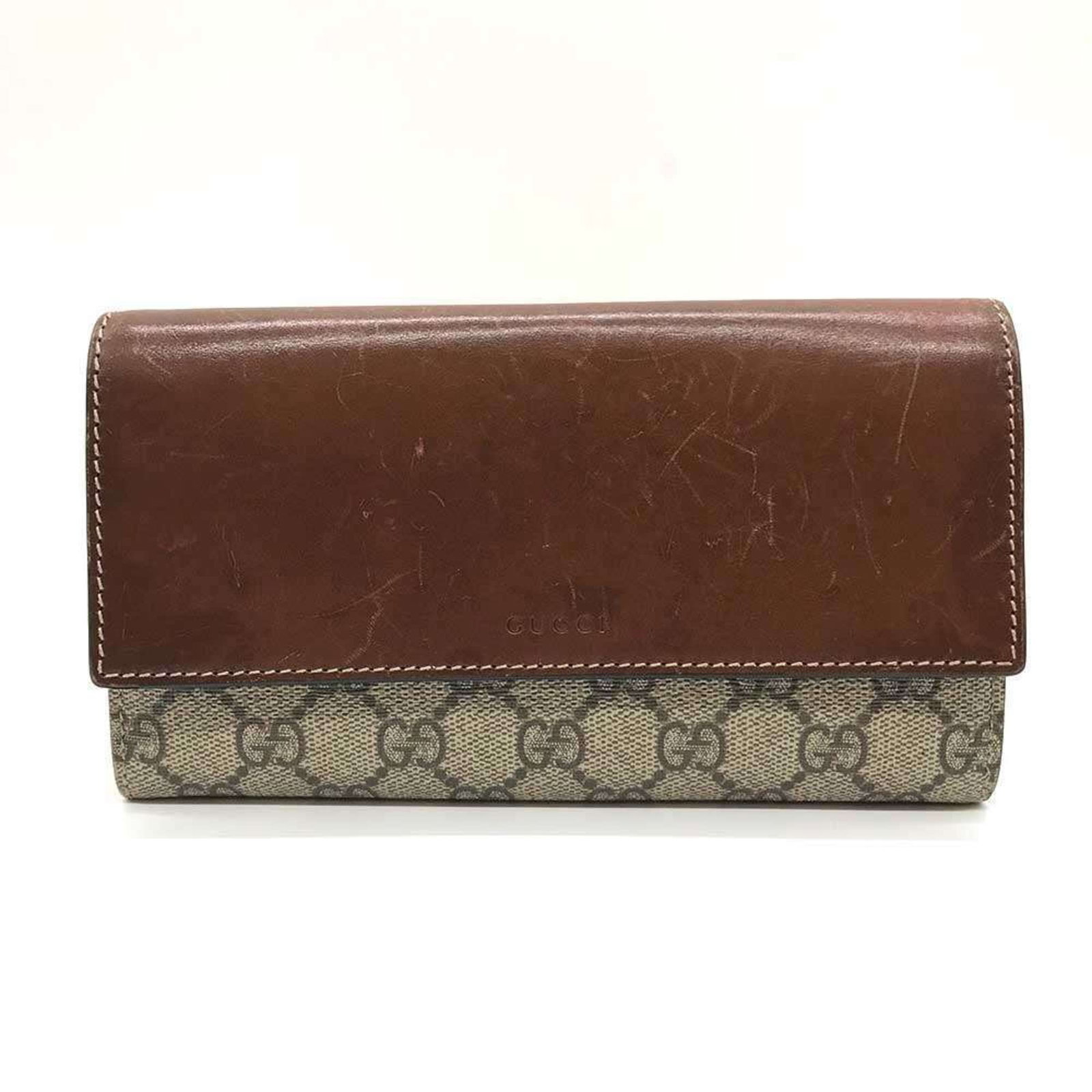 Gucci Long Wallet (Bi-Fold) Gg Supreme Leather: Gucci Long Wallet (Bi-Fold) Gg Supreme Leather Gucci Long Wallet (Bi-Fold) in GG Supreme Leather is a classic bi-fold design, measuring 10.5cm x 19cm x 2.5cm. Made from high-quality GG Supreme