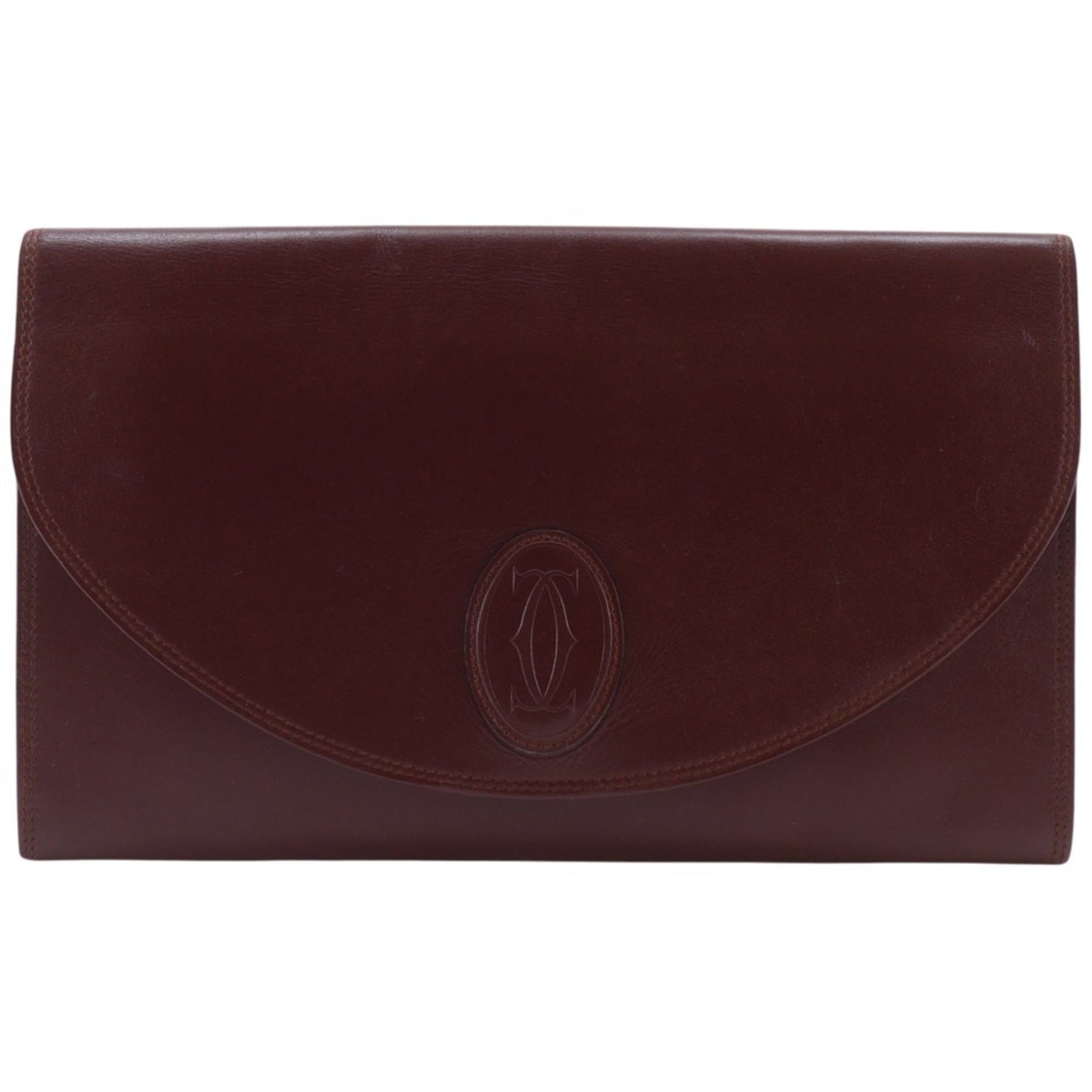 Cartier Clutch Bag Leather: Cartier Clutch Bag Leather Cartier Clutch Bag Leather is a stylish and sophisticated accessory, featuring high-quality Calfskin leather in a rich Bordeaux color. The sleek design and compact size