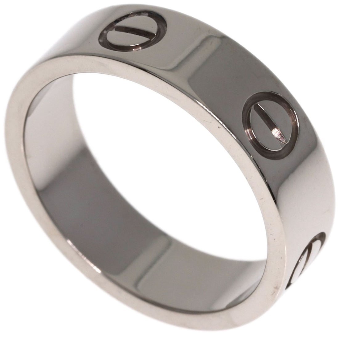 Cartier Love Ring #52 Ring K18 White Gold: Cartier Love Ring #52 Ring K18 White Gold K18 White Gold Cartier Love Ring #52 is a sleek and modern ring featuring a signature that bears a mark of authenticity. This Cartier Love Ring #52 is crafted