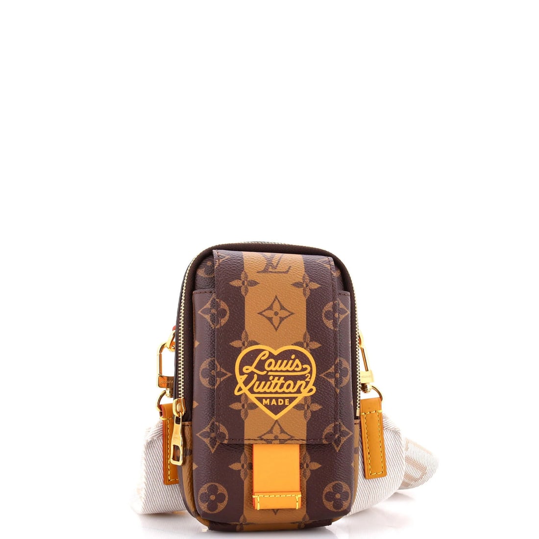Louis Vuitton Limited Edition Flap Nigo Monogram Stripes Phone Pouch Double: Louis Vuitton Limited Edition Flap Nigo Monogram Stripes Phone Pouch Double The Louis Vuitton Limited Edition Flap Nigo Monogram Stripes Phone Pouch Double is a unique accessory featuring a