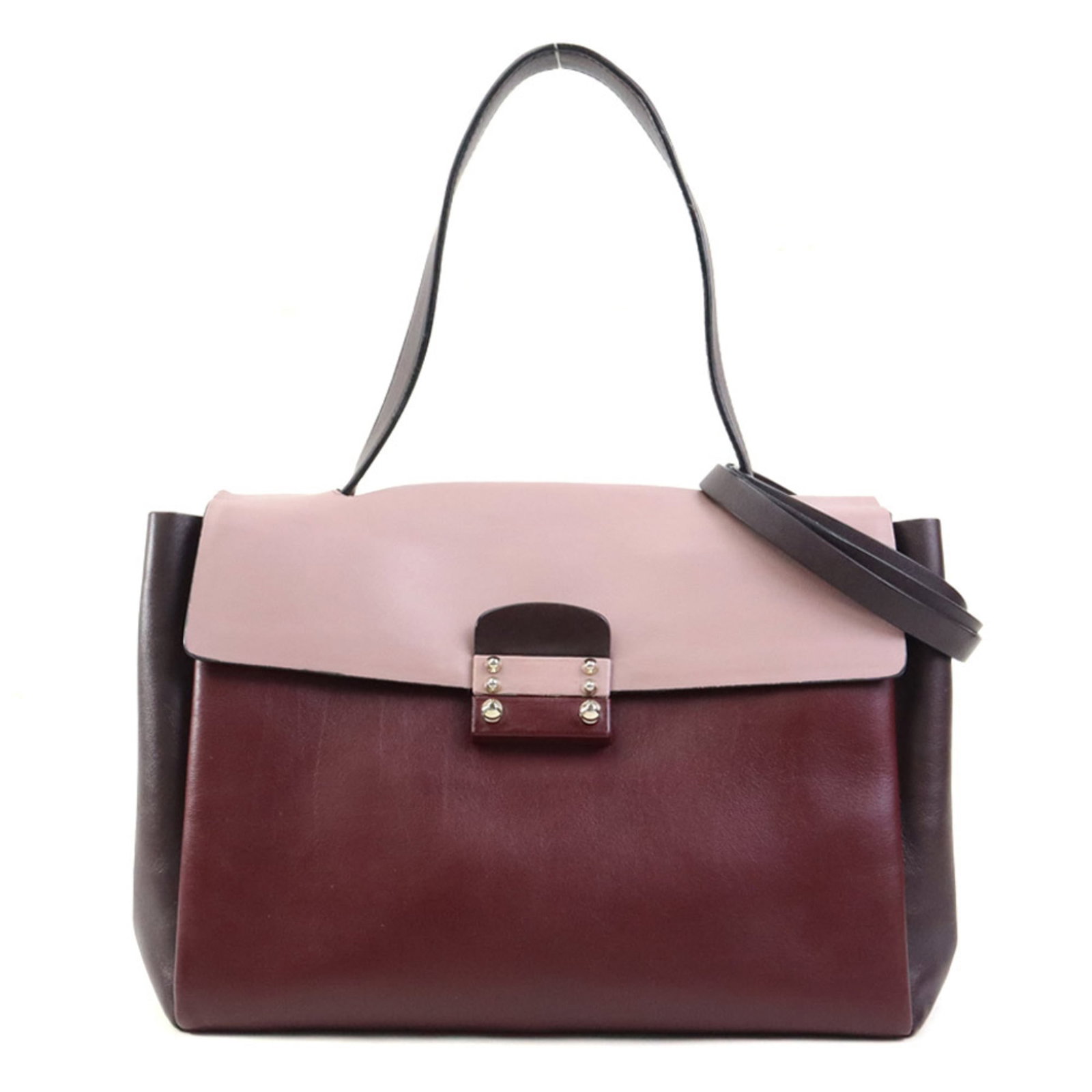 Garavani Valentino Handbag Leather Bag Shoulder: Garavani Valentino Handbag Leather Bag Shoulder Burgundy, Gray, or Pink - this luxurious leather shoulder bag from Valentino Garavani Country of Origin: Italy features a classic design with a push loc