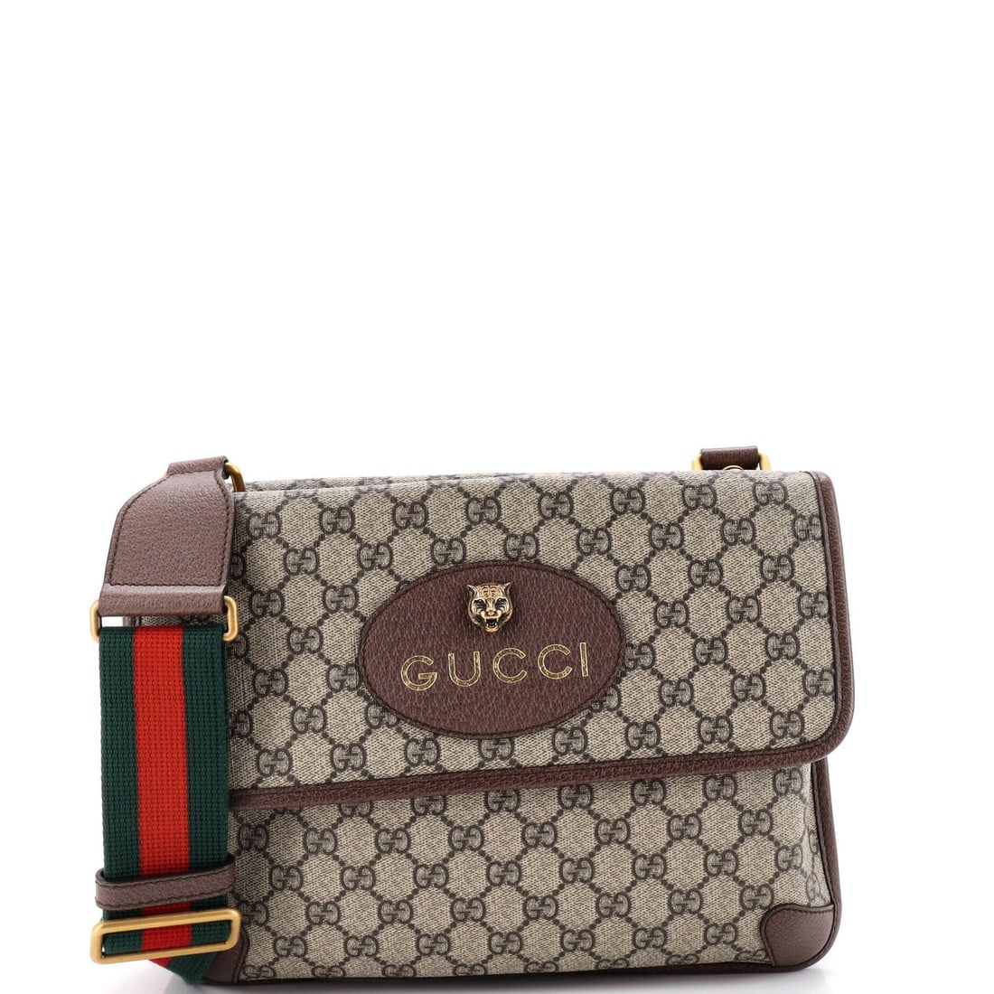 Gucci Neo Vintage Flap Messenger Coated Canvas GG Medium: Gucci Neo Vintage Flap Messenger Coated Canvas GG Medium The Gucci Neo Vintage Flap Messenger Coated Canvas GG Medium is a stylish and functional cross body bag with a classic design. Its canvas