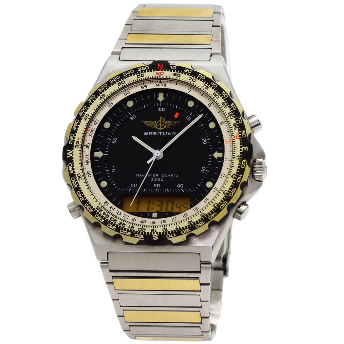 Stainless Steel Digital Breitling Navitimer Watches: Stainless Steel Digital Breitling Navitimer Watches Stainless Steel Digital Breitling Navitimer Watches are available. This watch features a 41.5mm stainless steel case with a silver bezel and dial,