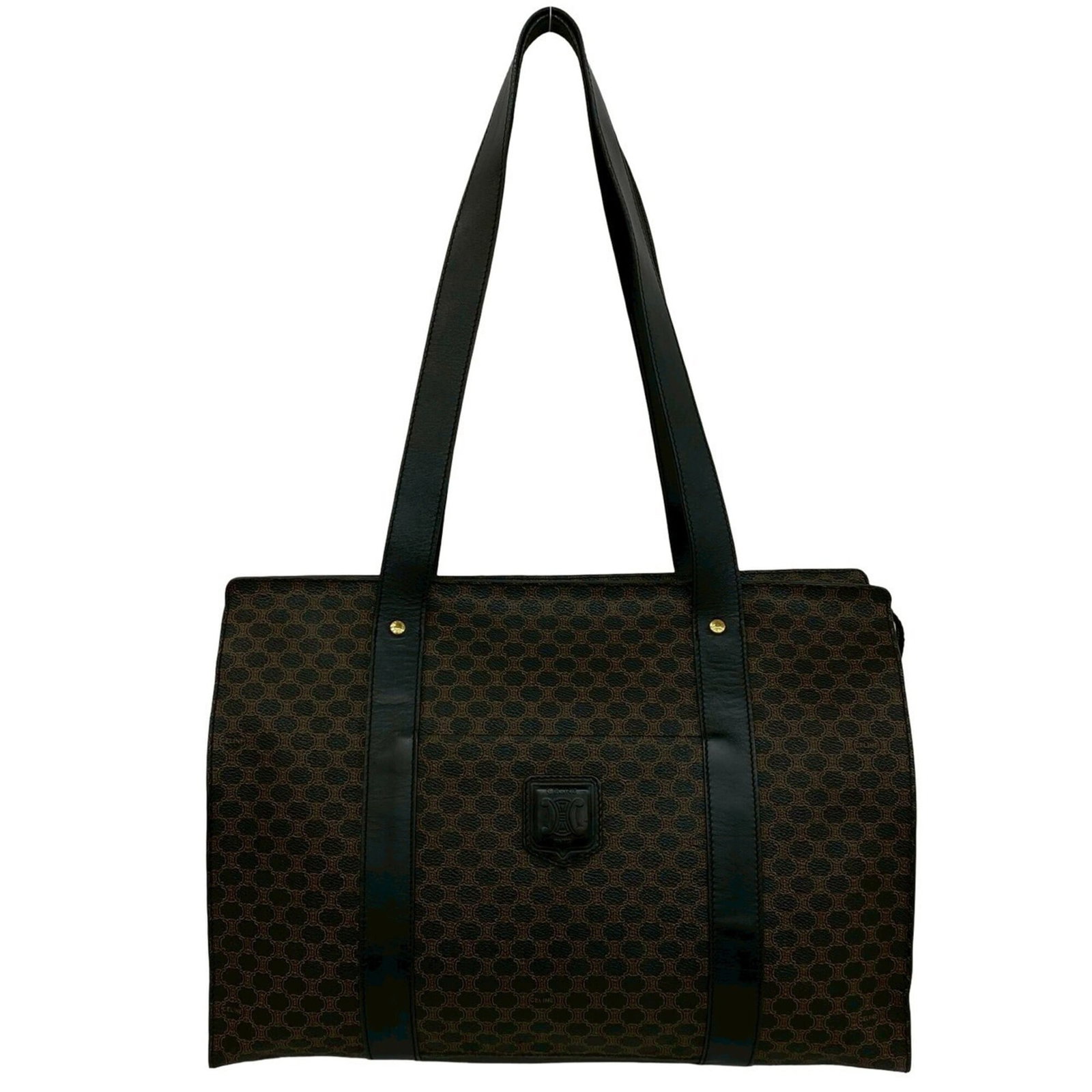 Celine Leather Tote Bag Pvc Shoulder: Celine Leather Tote Bag Pvc Shoulder Black Celine Leather Tote Bag with PVC Shoulder, 28.5cm x 40cm x 13cm. This shoulder bag features a combination of leather and PVC materials, with a sleek and mode