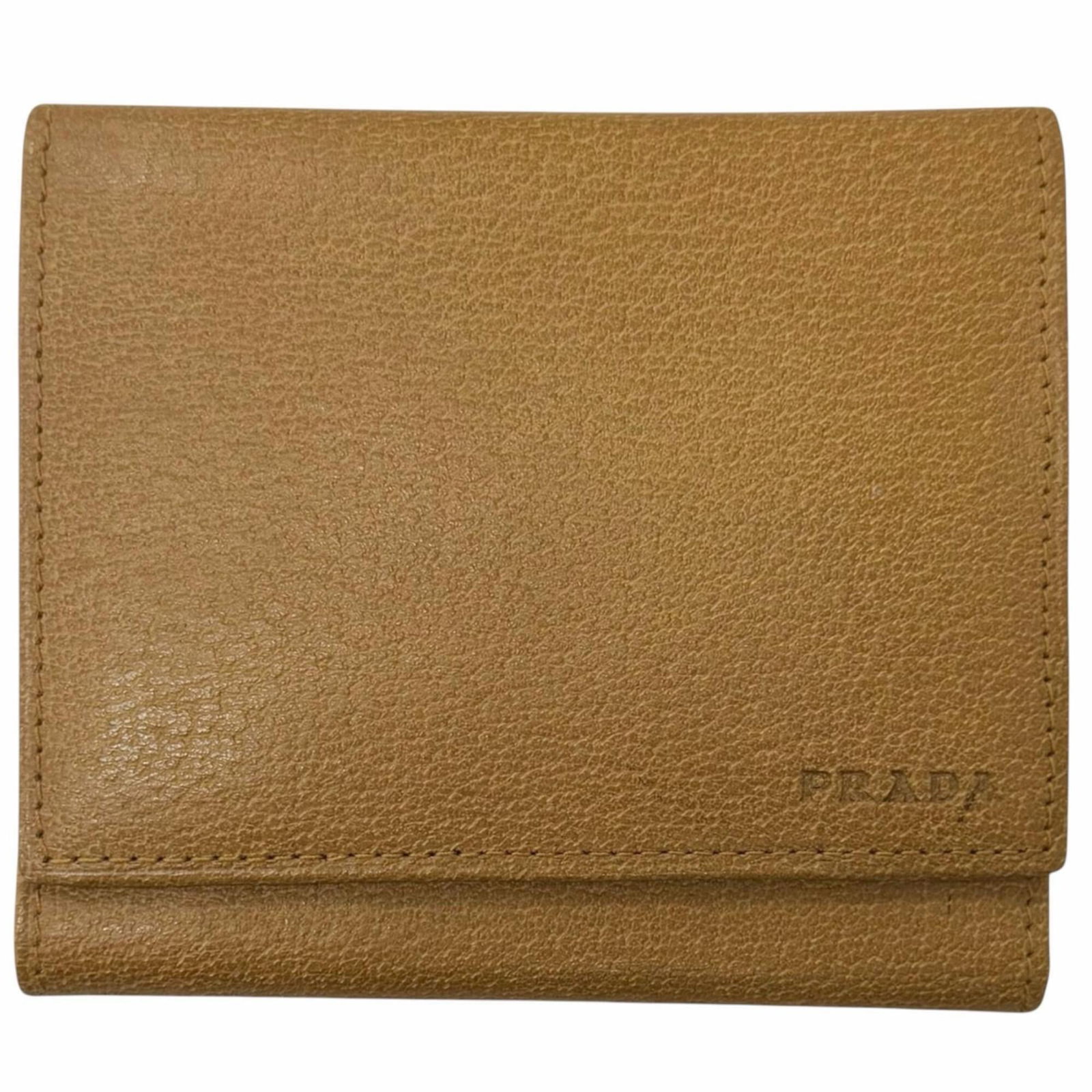 Prada Wallet (Tri-Fold) Leather: Prada Wallet (Tri-Fold) Leather Tri-fold leather wallet from Prada, crafted in Italy with a classic design. This wallet features a durable leather material and a compact size, making it a versatile ac