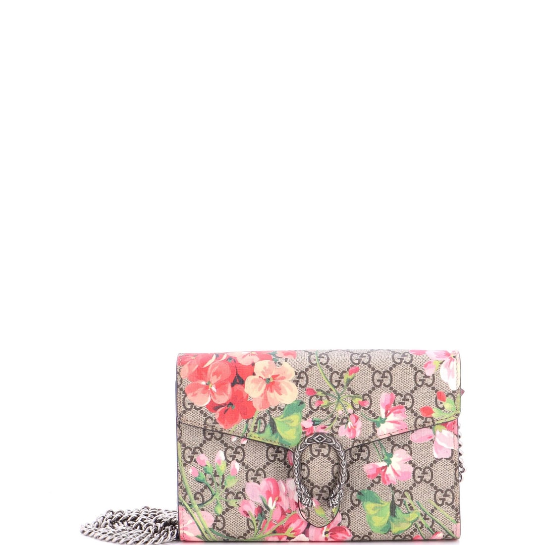 Chain Wallet Blooms Coated Canvas GG Small Dionysus Print Gucci: Chain Wallet Blooms Coated Canvas GG Small Dionysus Print Gucci Chain Wallet Blooms Coated Canvas GG Small Dionysus Print GucciThis Gucci small Dionysus print cross body bag features a Chain Wallet Bl