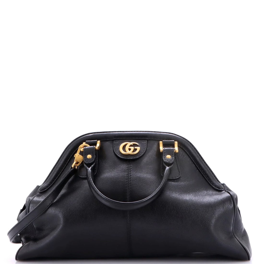 Gucci RE(BELLE) Top Handle Bag Leather Medium: Gucci RE(BELLE) Top Handle Bag Leather Medium Black Gucci RE(BELLE) Top Handle Bag Leather Medium, featuring a classic design with a medium size and aged gold hardware, is available for purchase.
