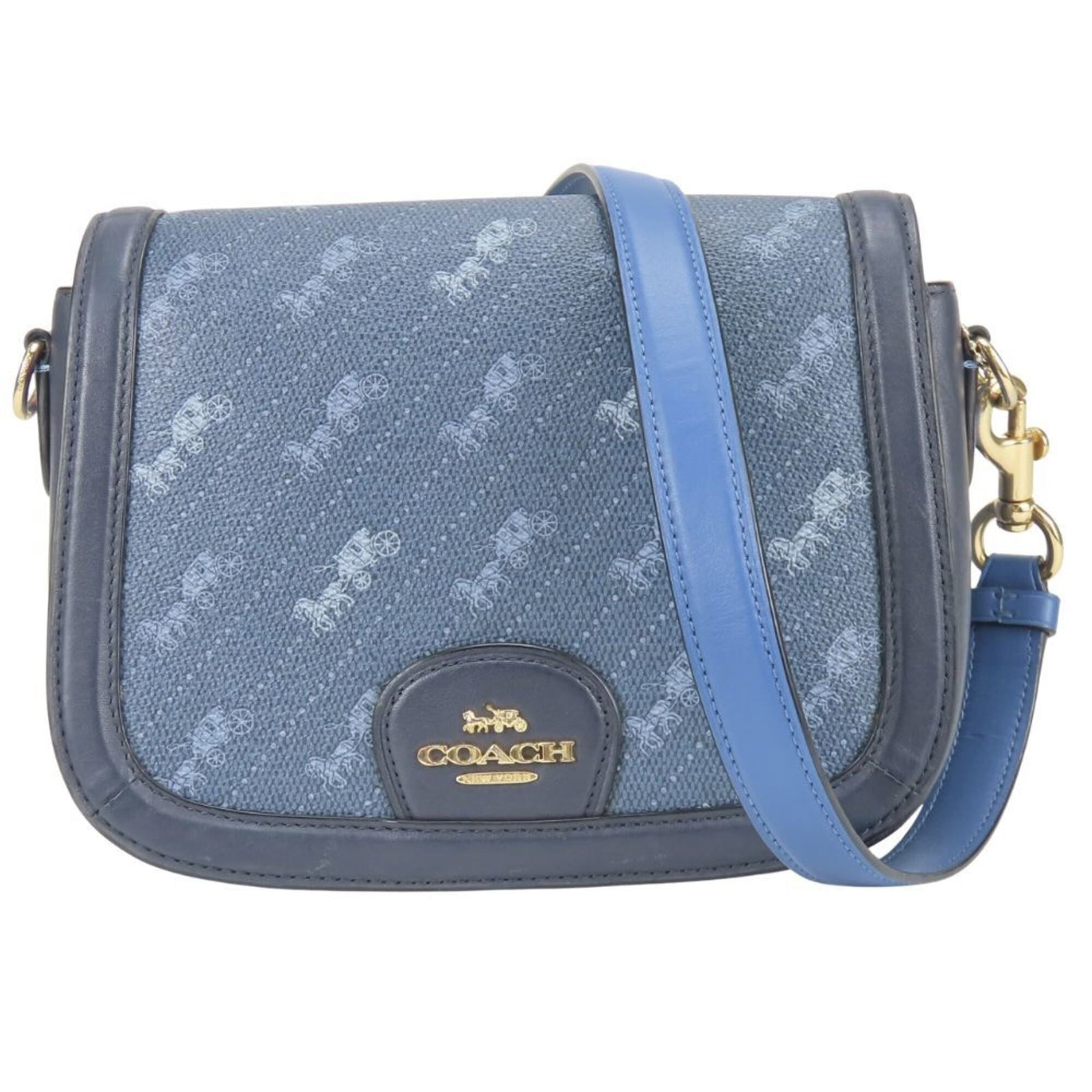 Coach Bag Shoulder: Coach Bag Shoulder Blue and Navy Coach Country of Origin Shoulder Bag. This 15cm x 20cm x 8.5cm shoulder bag features a striking blue and navy color combination, making it a stylish accessory for any