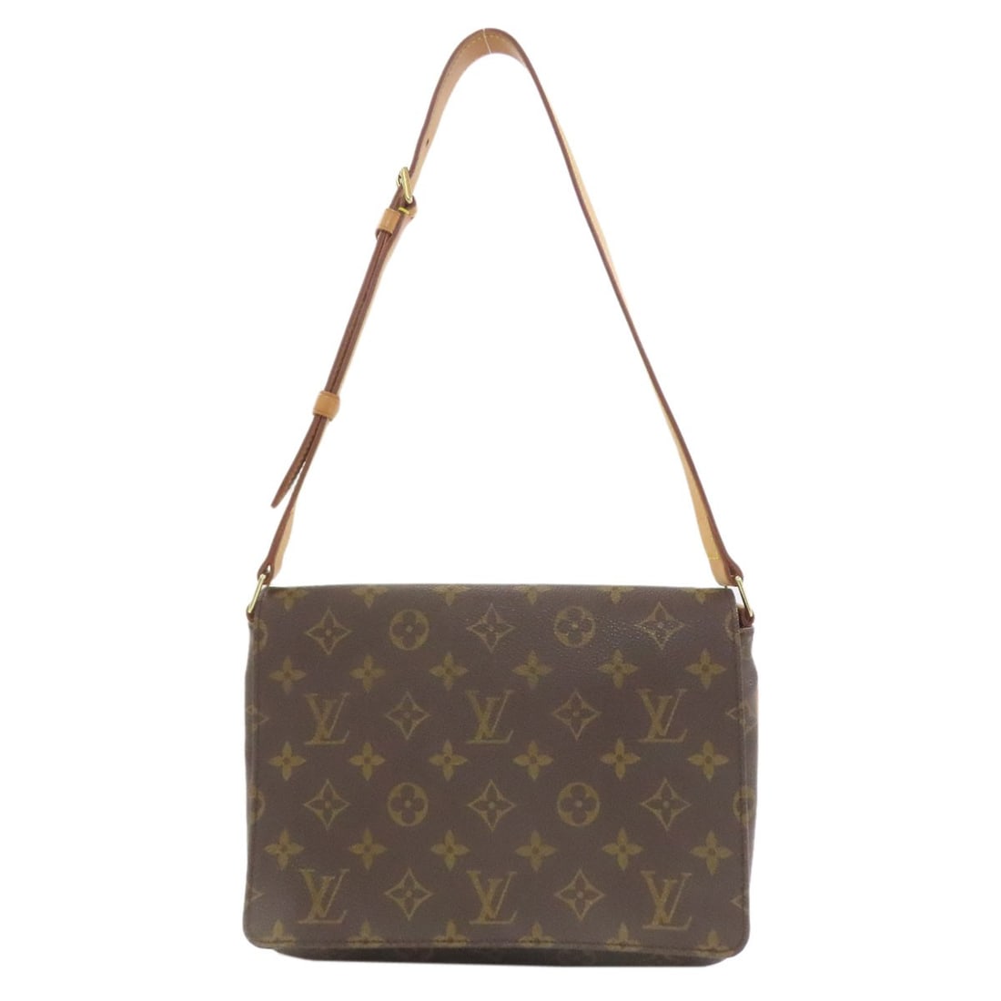 Monogram Canvas Short Bag M51257 Musette Shoulder Tango Louis Vuitton: Monogram Canvas Short Bag M51257 Musette Shoulder Tango Louis Vuitton Monogram canvas exterior adds a touch of classic elegance to this brown shoulder bag from LOUIS VUITTON. The iconic design