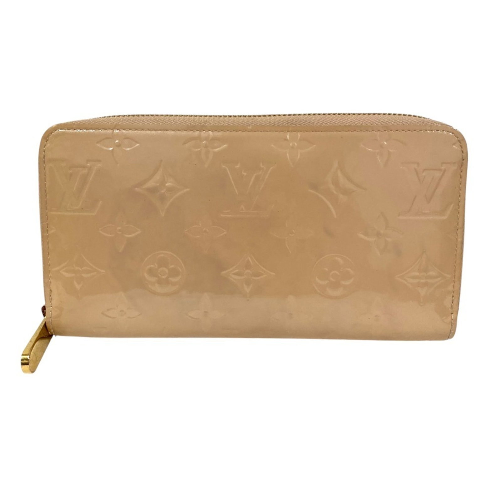 Louis Vuitton Wallet Monogram Vernis Bi Fold: Louis Vuitton Wallet Monogram Vernis Bi Fold The Louis Vuitton Wallet Monogram Vernis Bi Fold features a distinctive Monogram Vernis design in beige, adding a touch of elegance to any outfit. This