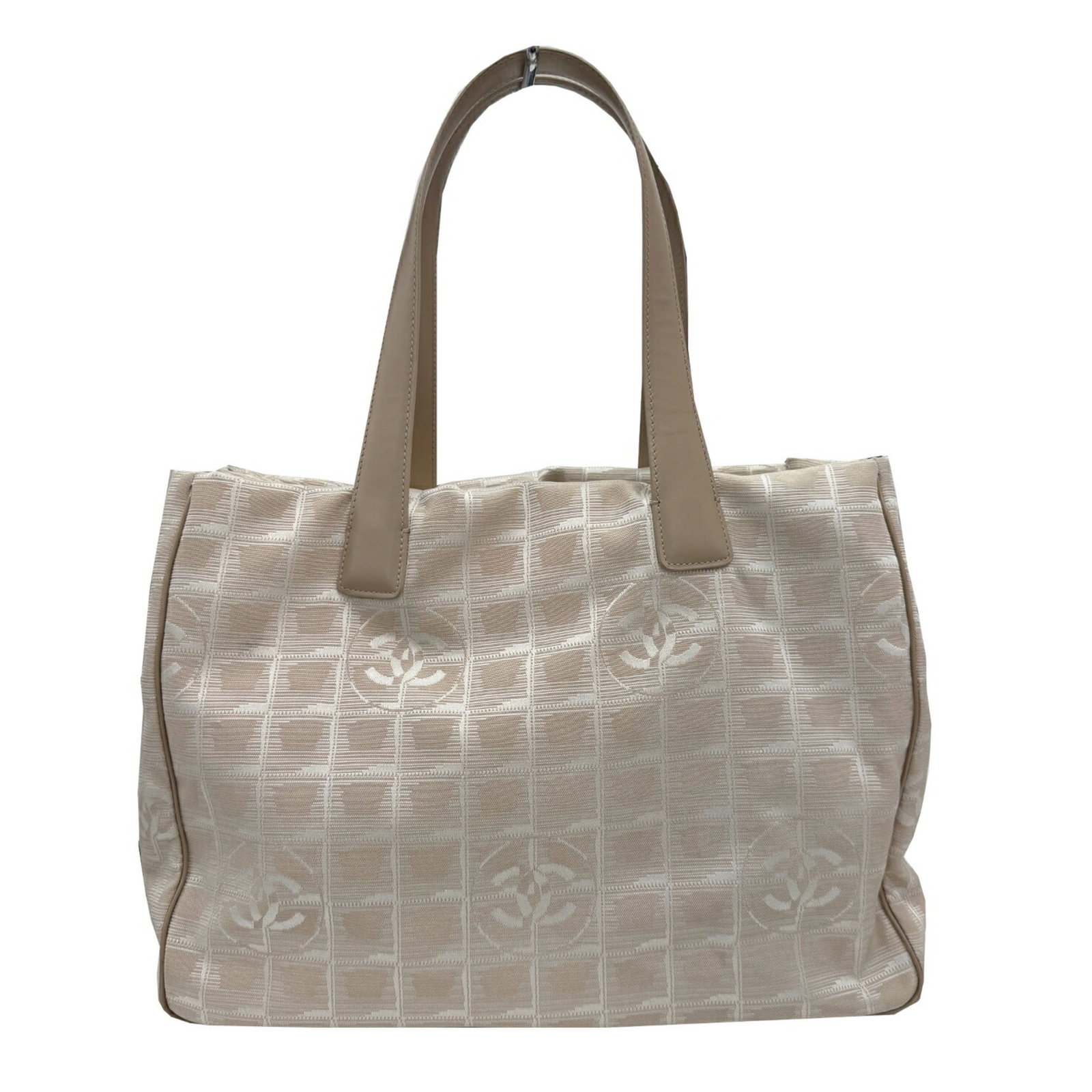 New Chanel Tote Bag Travel: New Chanel Tote Bag Travel New Chanel Tote Bag Travel in Beige. This new Chanel tote bag is a stylish and practical travel companion, measuring 26.5cm x 34.5cm x 14.5cm. Its classic design and