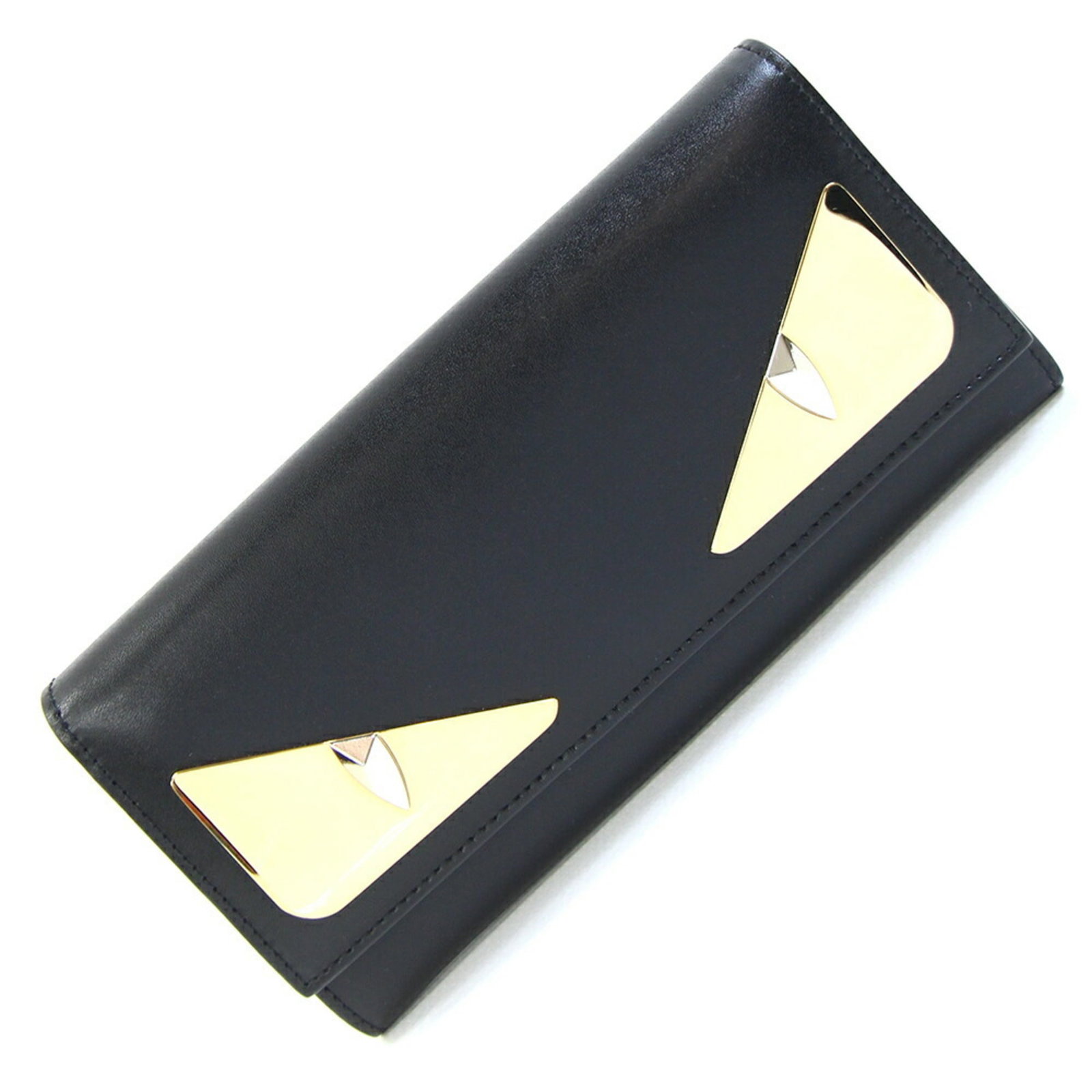 Long Fendi Wallet Leather Bi: Long Fendi Wallet Leather Bi Black Fendi leather long wallet (bi-fold) from Italy, measuring 9.5cm x 18.8cm. The sleek design and high-quality leather make this a stylish accessory. Item Specifics: