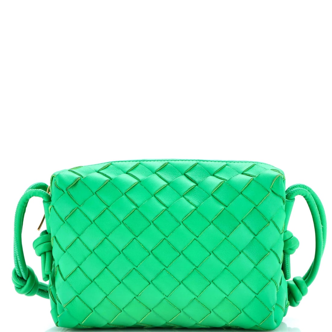 Loop Crossbody Bag Mini Intrecciato Nappa Bottega Veneta: Loop Crossbody Bag Mini Intrecciato Nappa Bottega Veneta The Bottega Veneta Loop Crossbody Bag Mini in Intrecciato Nappa leather is a stylish and compact accessory. Measuring 4" tall and 6.5" wide,