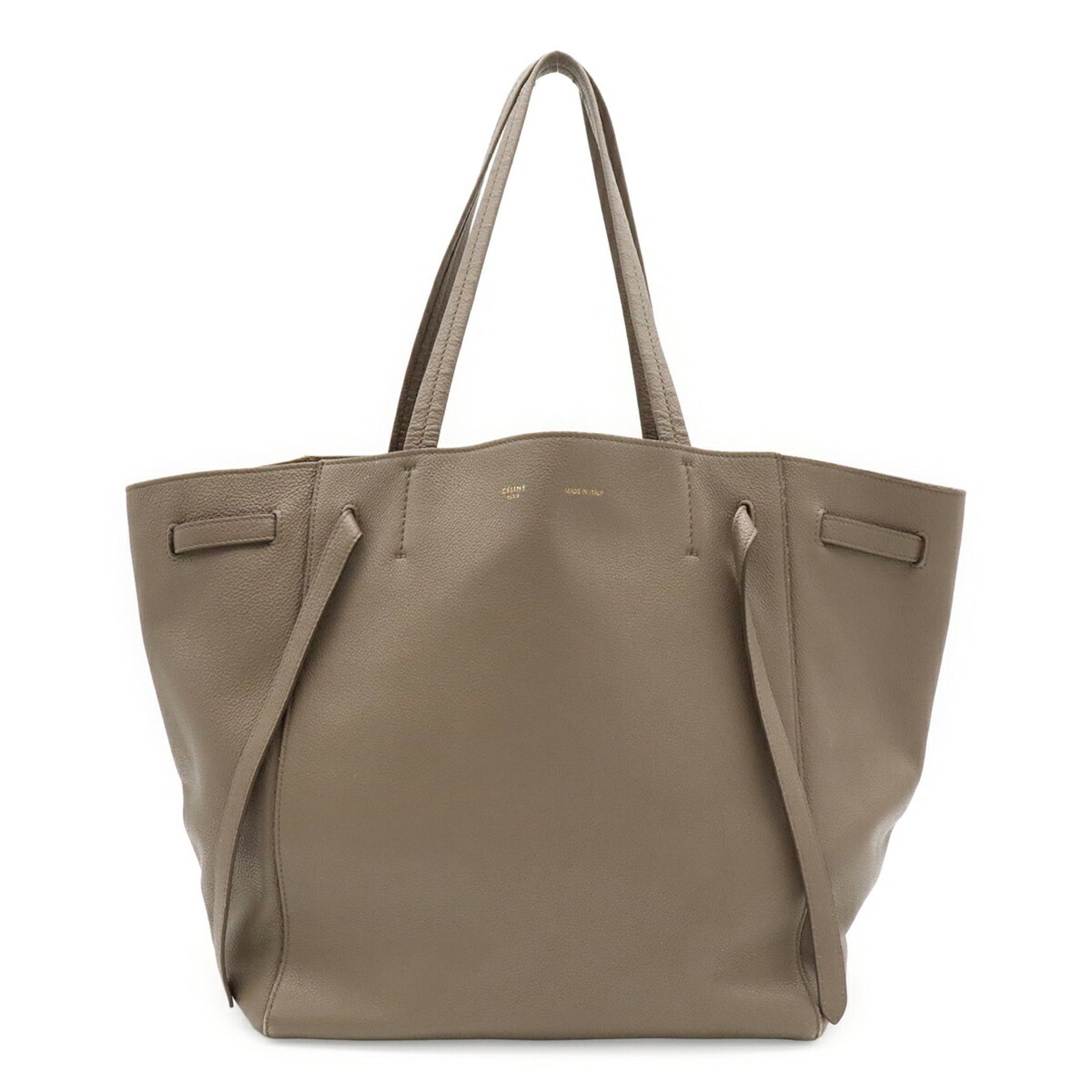 Celine Leather Tote Bag Shoulder Bag: Celine Leather Tote Bag Shoulder Bag Grayish leather Celine shoulder bag with clean lines and a spacious interior, measuring 29.5cm x 48cm x 17cm. Made from high-quality leather, this tote bag