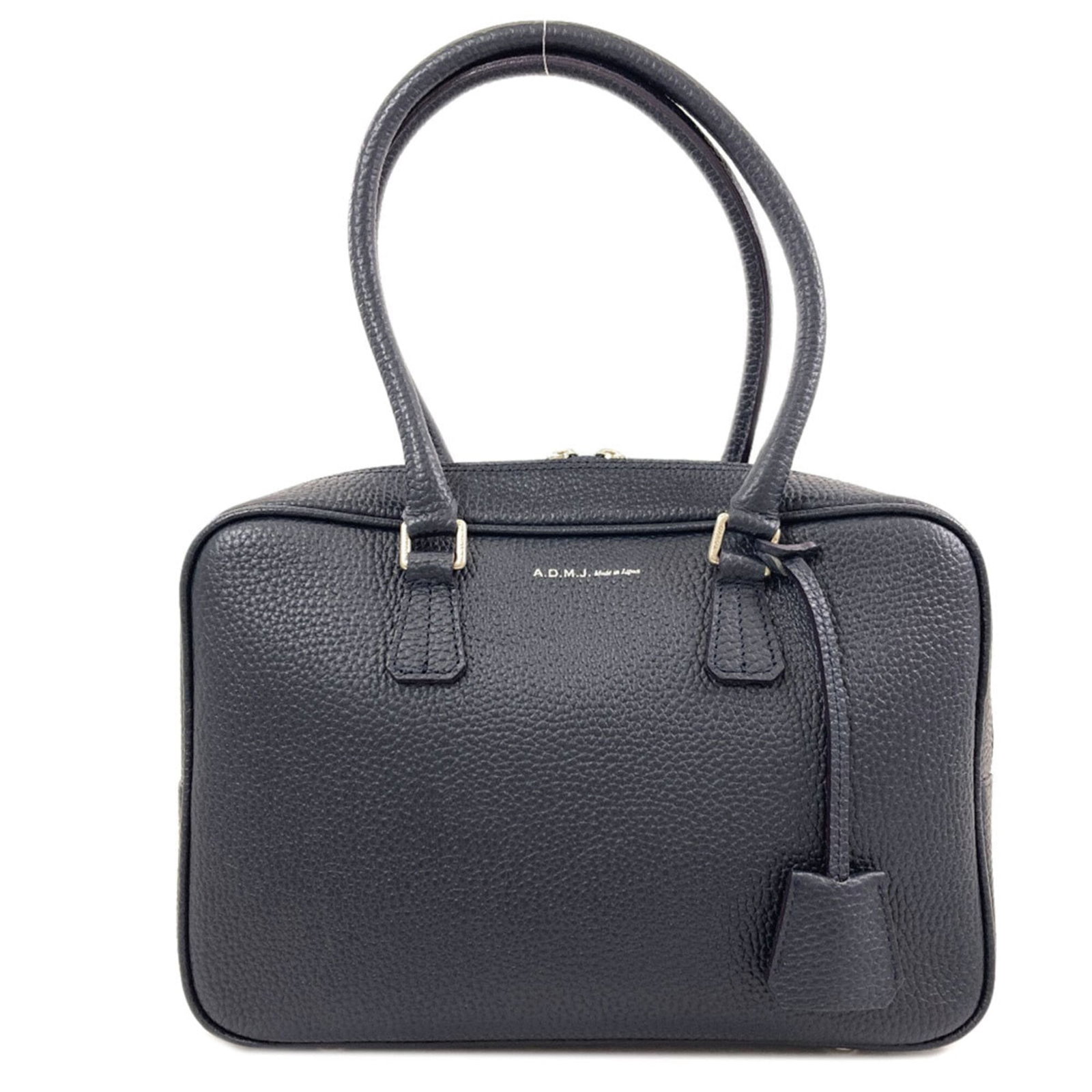 A.D.M.J Handbag Leather: A.D.M.J Handbag Leather Navy A.D.M.J Handbag Leather features a classic design with a zipper closure, open pocket, and snap pocket, making it a versatile and practical choice. The bag's leather