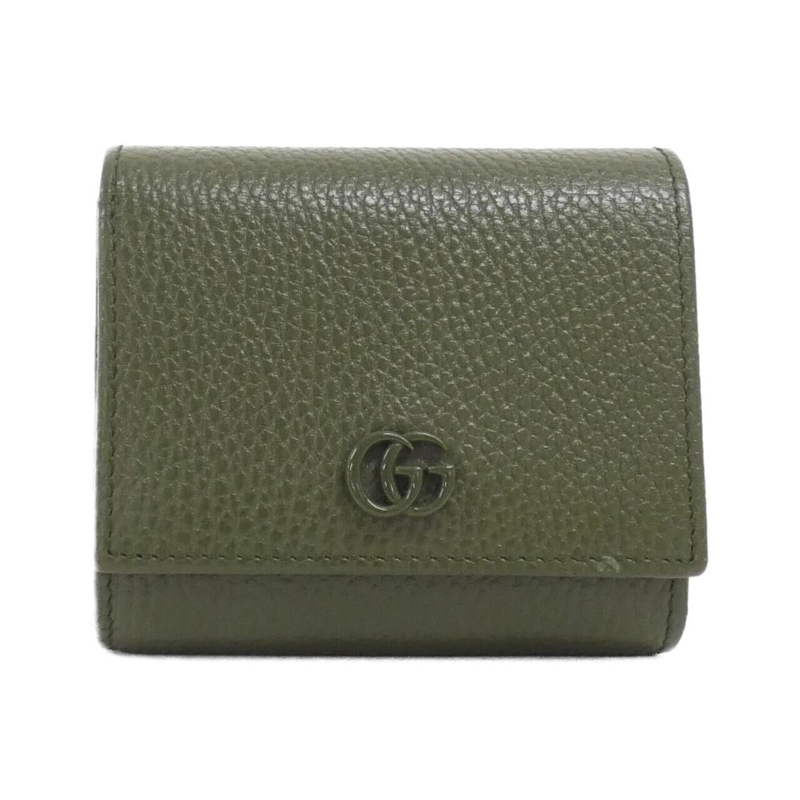 Gucci Wallet (Bi-Fold) Leather: Gucci Wallet (Bi-Fold) Leather Gucci's bi-fold leather wallet boasts a striking green hue, measuring 10cm x 11cm x 4cm, making it a stylish accessory for everyday carry. Crafted from high-quality