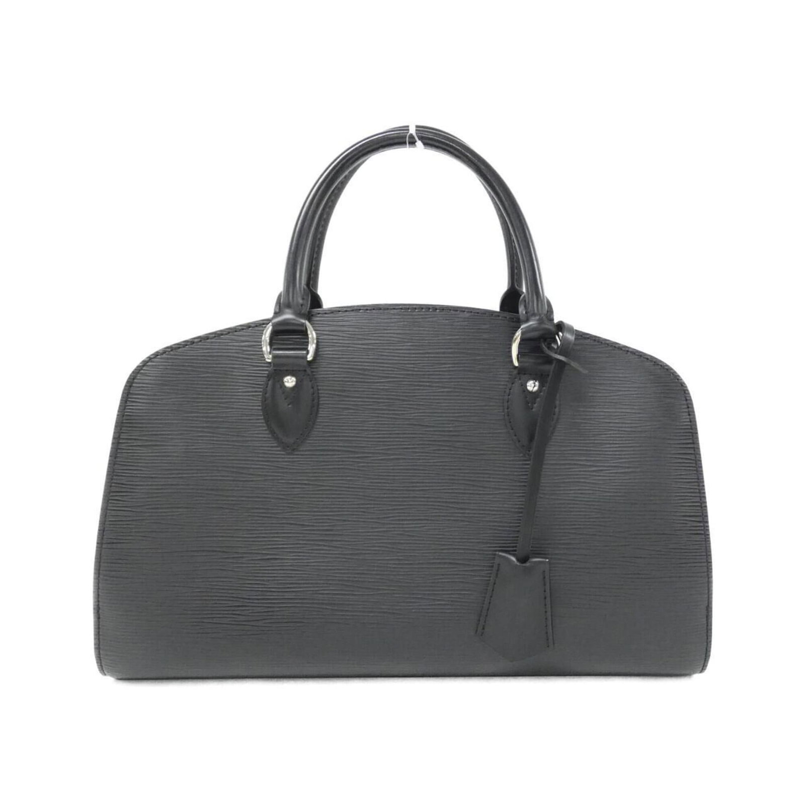Handbag Leather Louis Vuitton: Handbag Leather Louis Vuitton Black Calfskin Louis Vuitton Handbag with Classic Design. Made from high-quality leather, this iconic handbag features a timeless design that exudes sophistication and