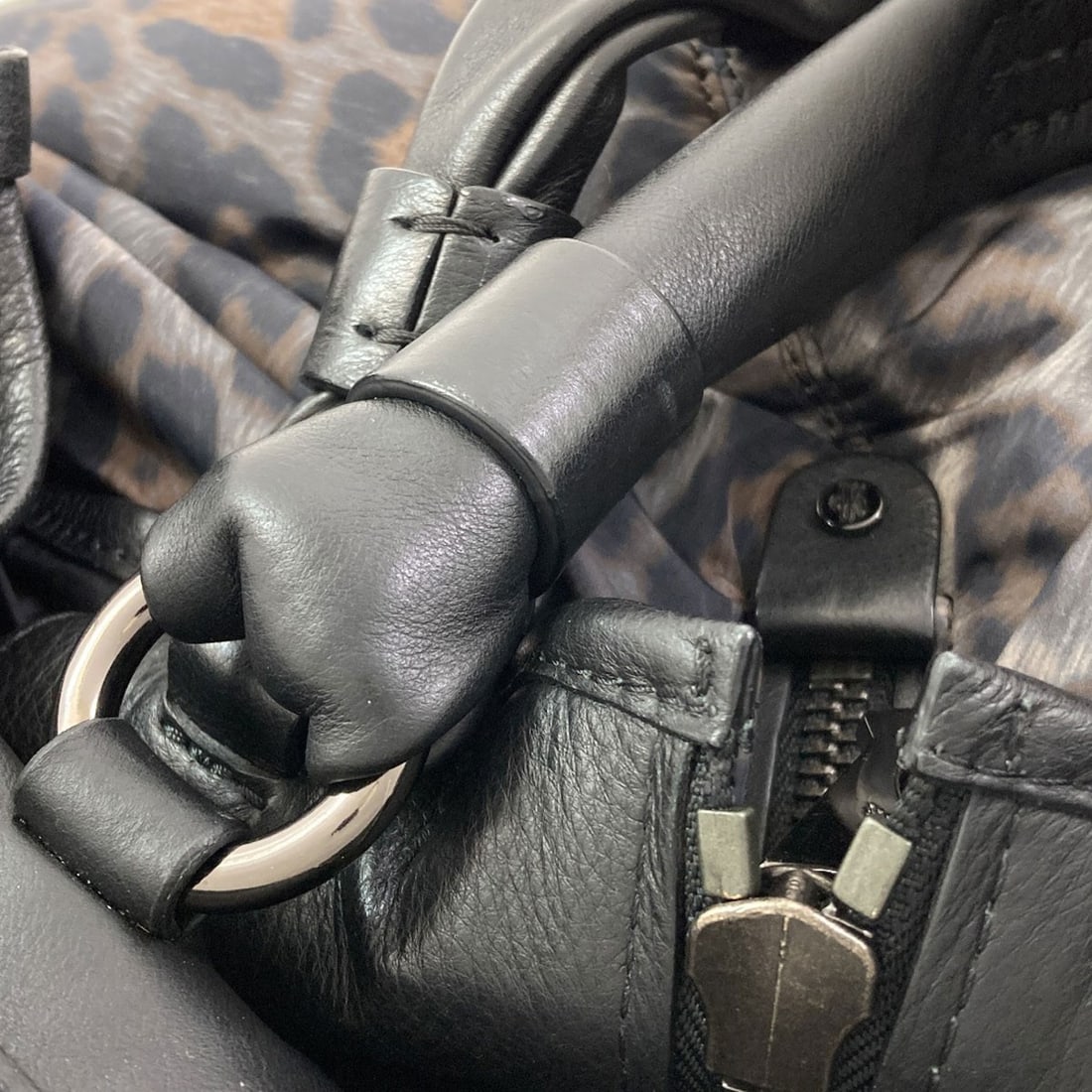 Moncler Leopard Pattern Nylon Handbag - 15
