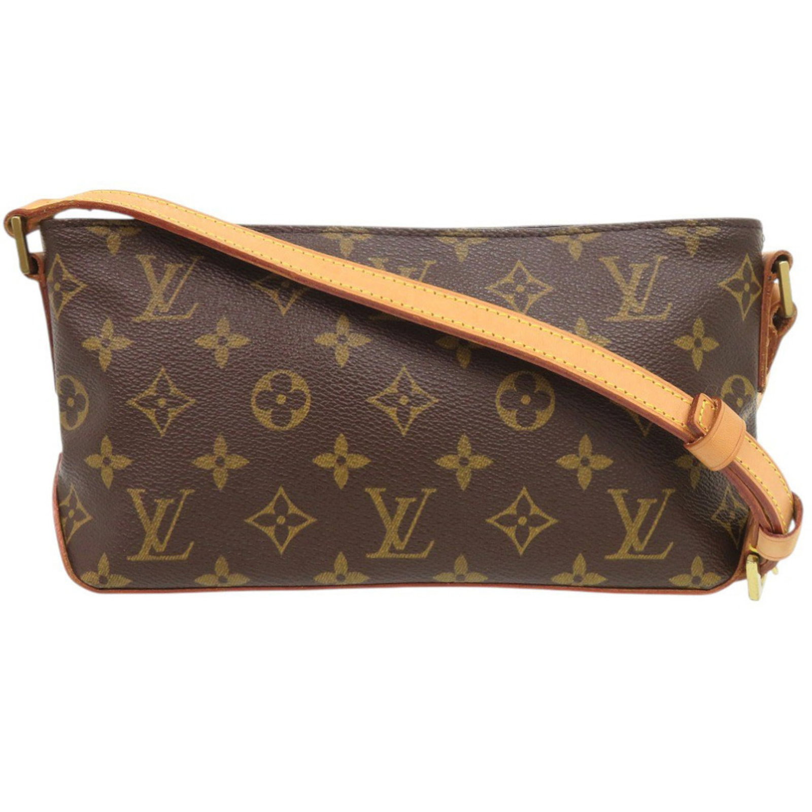 Shoulder Bag Monogram Louis Vuitton: Shoulder Bag Monogram Louis Vuitton The Louis Vuitton Shoulder Bag features the iconic Monogram pattern in rich brown, adding a touch of timeless elegance to any outfit. With its classic design and co