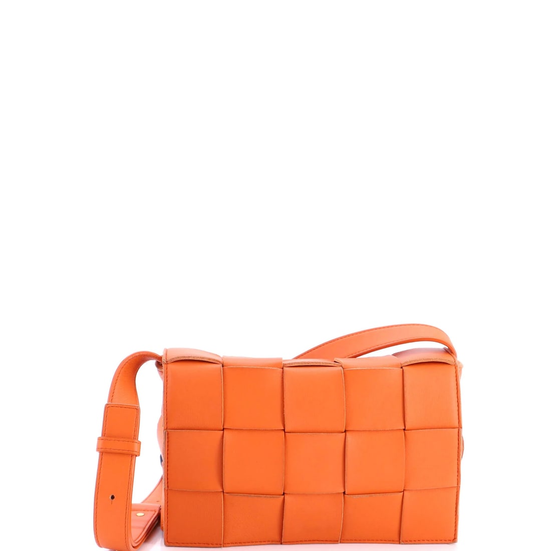 Maxi Intrecciato Leather Small Crossbody Bag Cassette Bottega: Maxi Intrecciato Leather Small Crossbody Bag Cassette Bottega Orange Maxi Intrecciato Leather Small Cassette Crossbody Bag by Bottega Veneta. This small crossbody bag features a vibrant orange