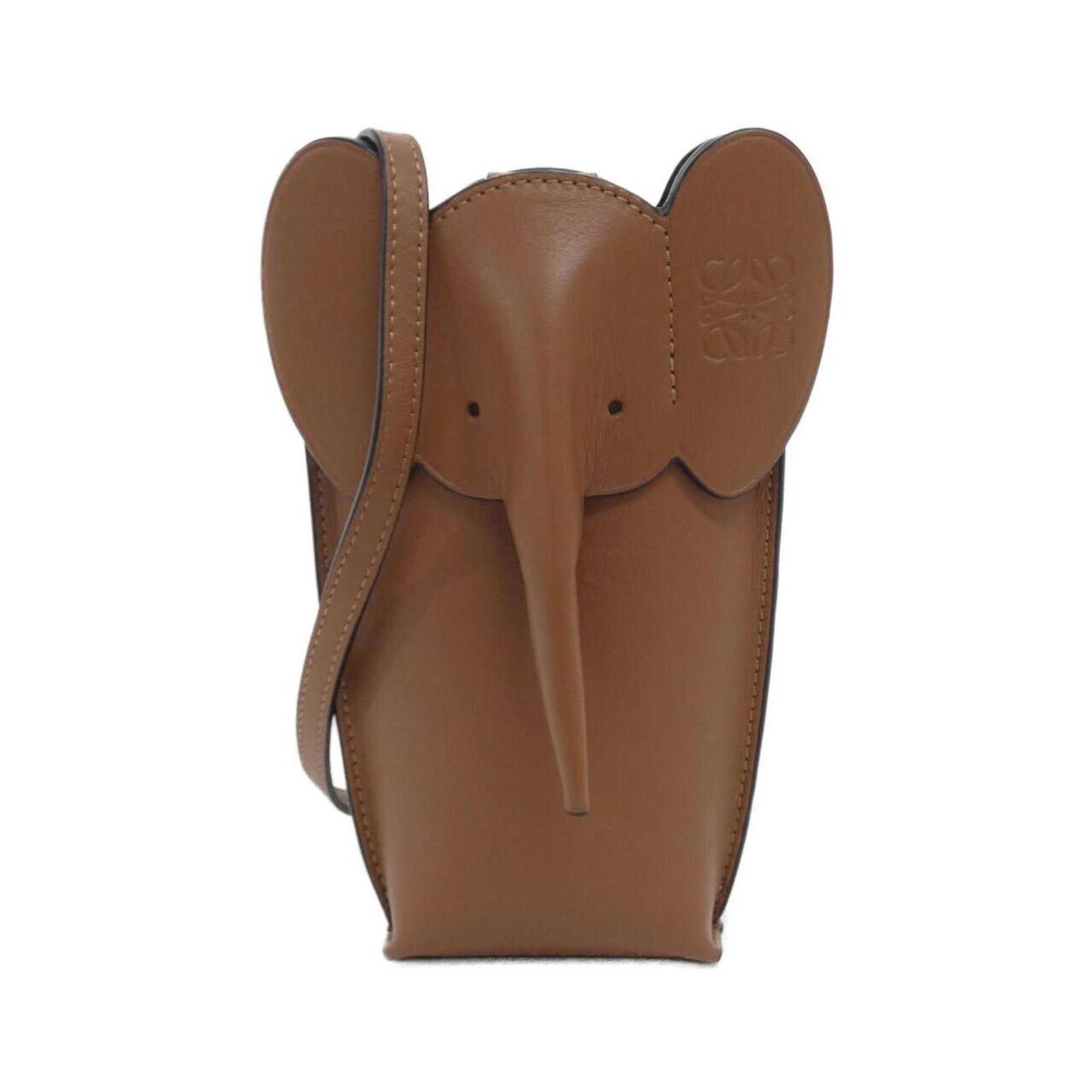 Shoulder Bag Leather: Shoulder Bag Leather Calfskin leather construction provides a durable and long-lasting base for this shoulder bag, while its brown color adds a touch of sophistication. Measuring 18cm x 8cm x 2cm, it 