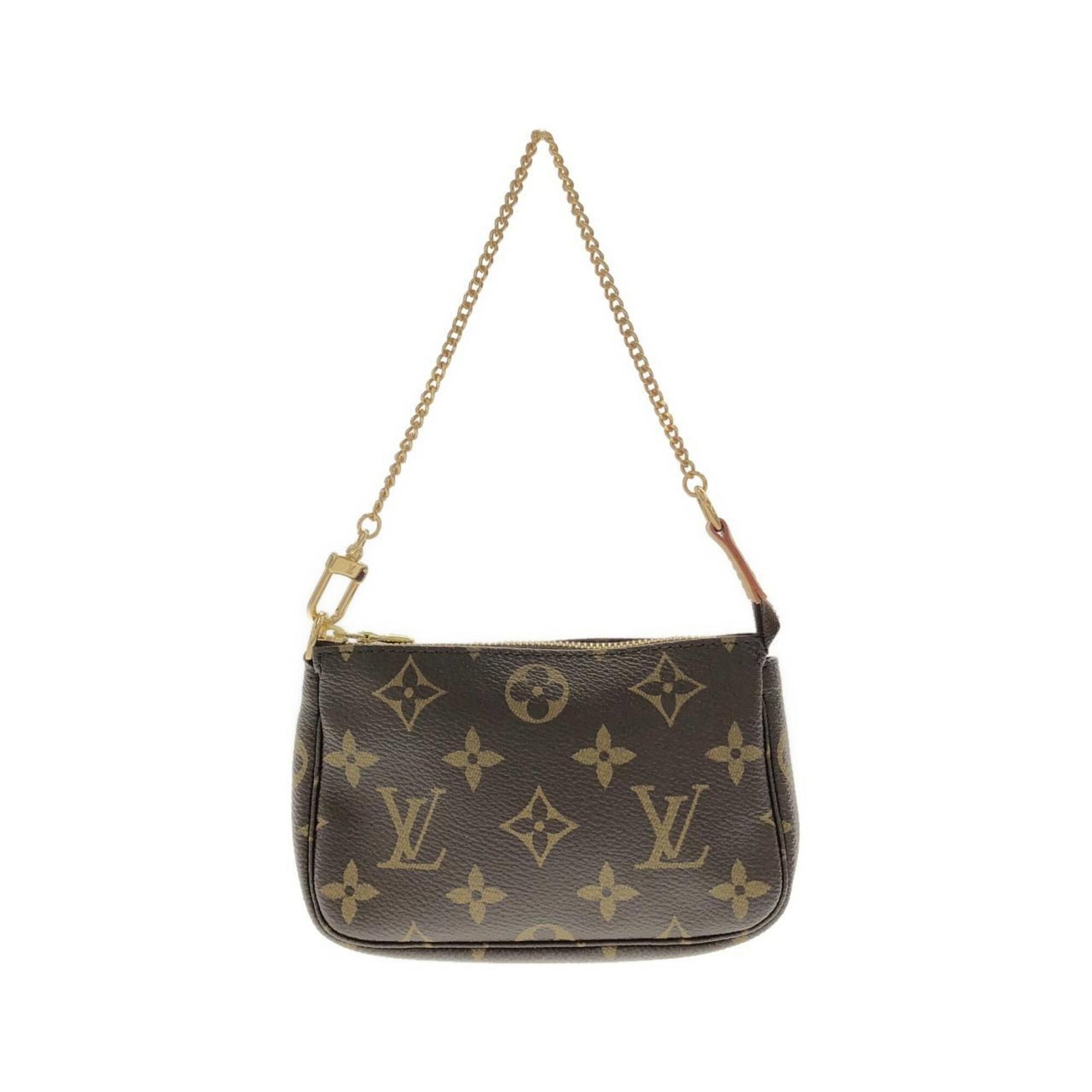 Canvas Pochette Coated Louis Vuitton: Canvas Pochette Coated Louis Vuitton Canvas Pochette Coated Louis Vuitton bears a signature. Made from coated canvas, this compact pouch measures 10cm x 15cm x 3cm. Its gold hardware adds a touch of