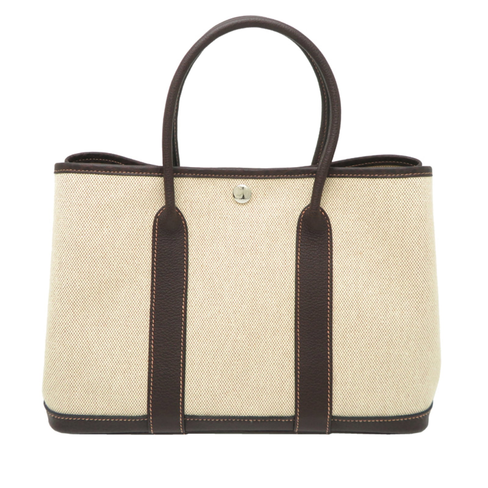 Tote Bag Toile Hermes: Tote Bag Toile Hermes Toile Hermes tote bag in beige, a classic design from the renowned French fashion house. Made from high-quality Toile H material, this bag measures 20.5cm x 29.5cm x 14cm and