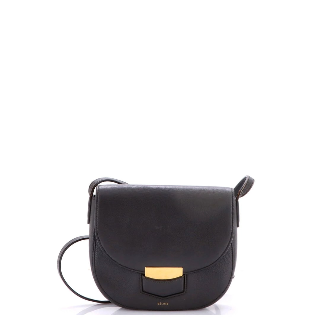 Leather Small Grainy Crossbody Bag Celine: Leather Small Grainy Crossbody Bag Celine Small Grainy Crossbody Bag in Gray Leather. This Celine Trotteur Crossbody Bag features a unique grainy leather exterior in a versatile gray color, with a