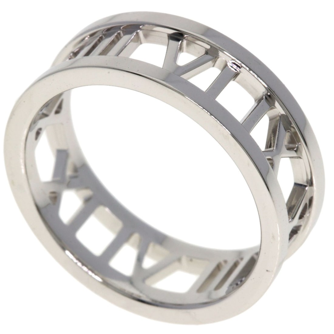 Tiffany&Co Open Atlas K18 White Gold Ring: Tiffany&Co Open Atlas K18 White Gold Ring K18 White Gold Ring with Open Atlas DesignThe Tiffany&Co Open Atlas K18 White Gold Ring boasts a sleek, modern design with an open exterior, showcasing the
