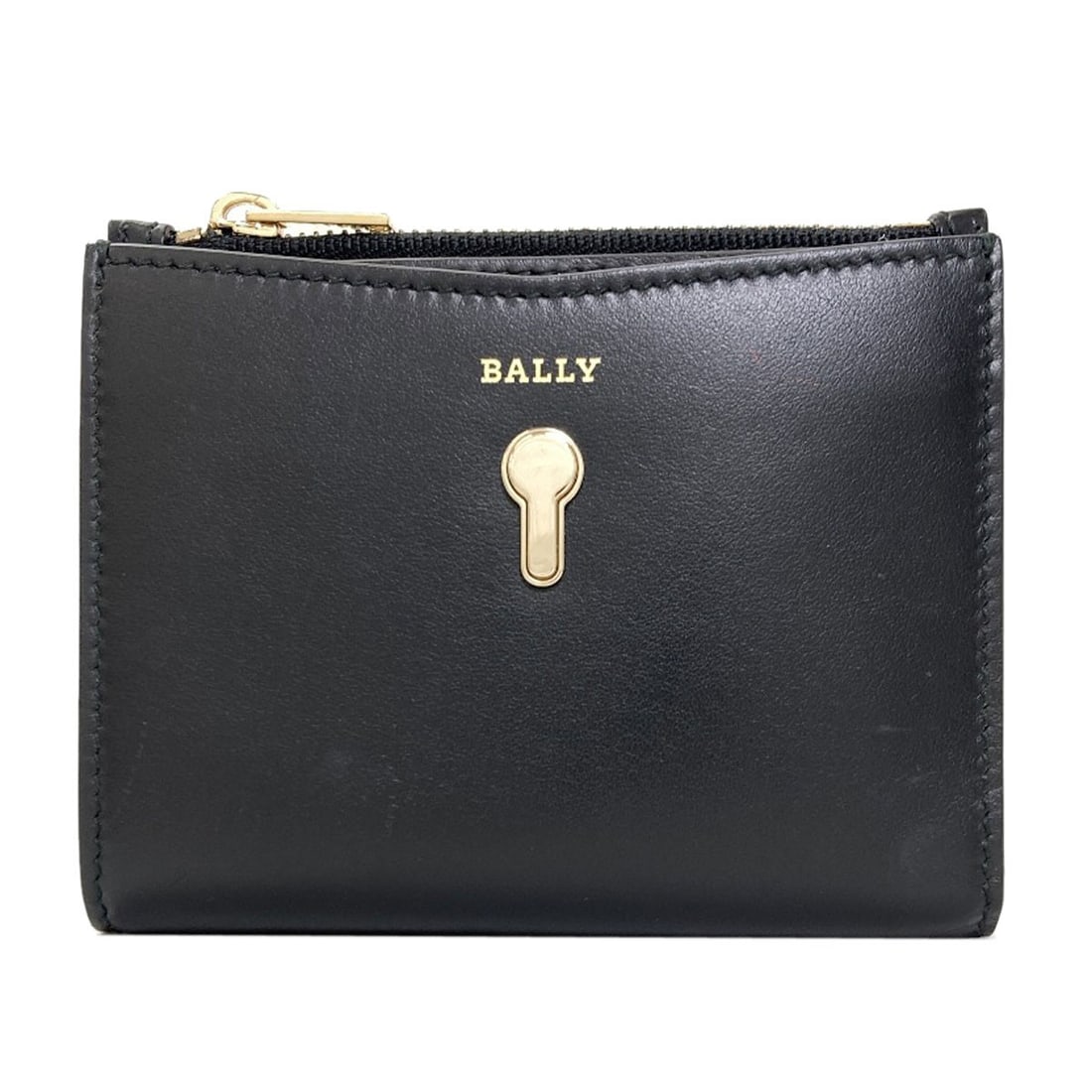 Bally Logo Bifold Wallet With Coin Pocket Leather: Bally Logo Bifold Wallet With Coin Pocket Leather Bally logo bifold wallet with coin pocket leather, a classic design element. The black leather exterior features a clean and simple bifold style with