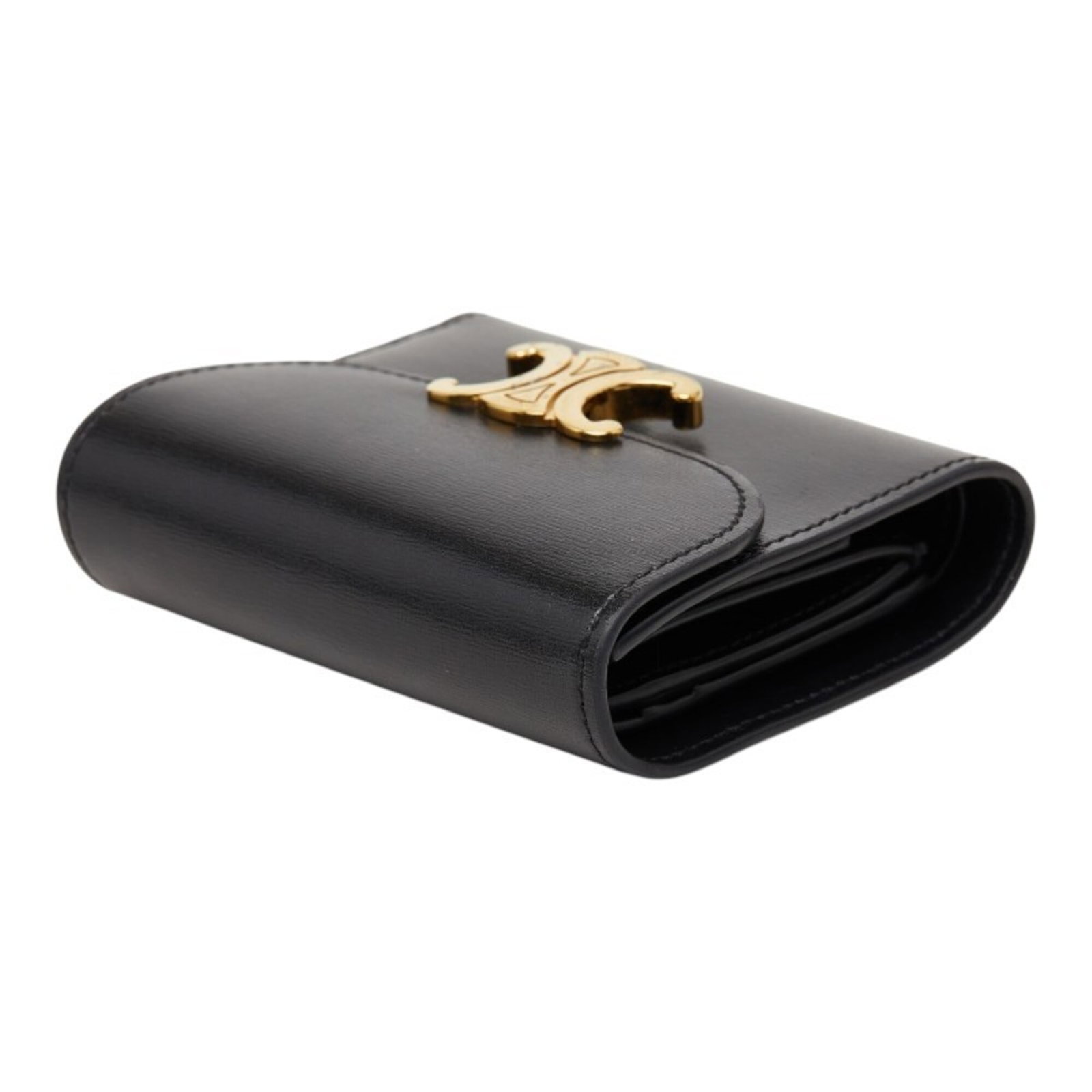 Celine Leather Wallet Fold - 5