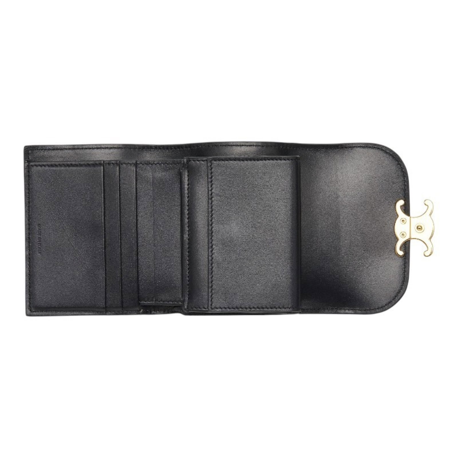 Celine Leather Wallet Fold - 6