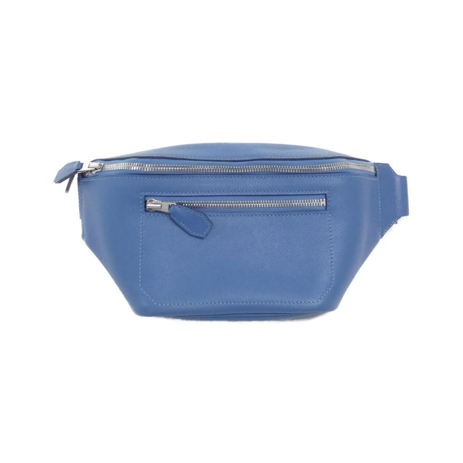 Shoulder Bag By Hermes: Shoulder Bag By Hermes Azur shoulder bag by Hermes, featuring matte silver hardware and a sleek 13cm x 17cm x 8cm design. This stylish bag is a compact and versatile accessory perfect for everyday
