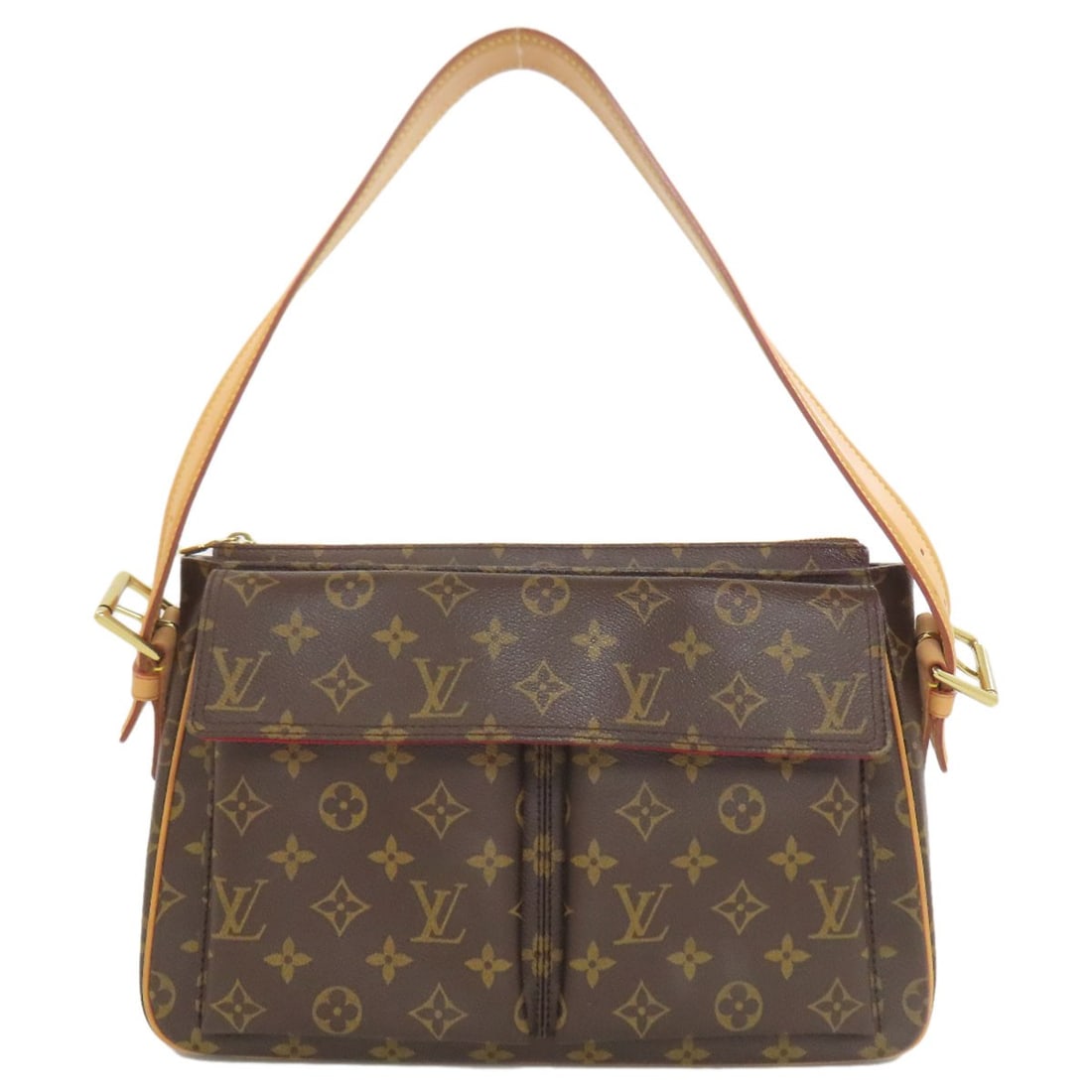 Viva M51163 Monogram Canvas Handbag Gm Louis: Viva M51163 Monogram Canvas Handbag Gm Louis Viva M51163 Monogram Canvas Handbag Gm Louis is a classic LOUIS VUITTON handbag made from high-quality monogram canvas in a timeless brown color. The