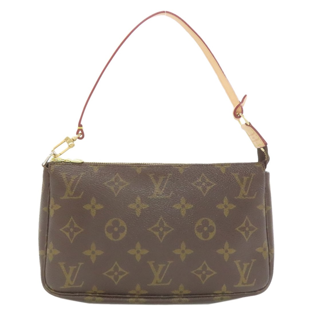 M51980 Monogram Pochette Pouch Accessory Canvas Louis Vuitton: M51980 Monogram Pochette Pouch Accessory Canvas Louis Vuitton Monogram canvas exterior adds a touch of classic style to this brown brown monogram pochette pouch accessory. The signature monogram