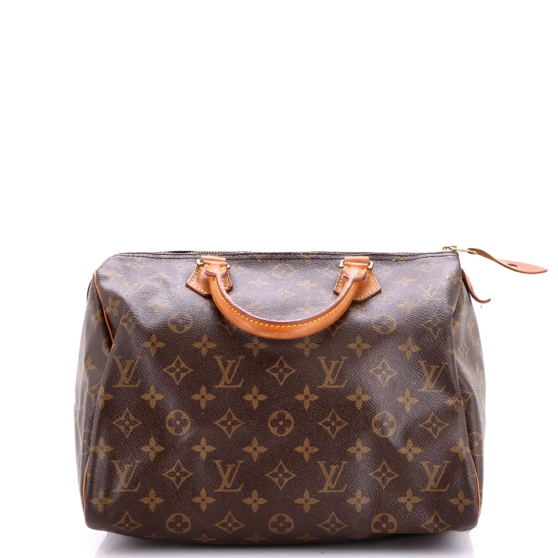 Monogram Canvas Louis Vuitton Speedy Handbag: Monogram Canvas Louis Vuitton Speedy Handbag Brown Monogram Canvas Louis Vuitton Speedy Handbag for sale. This 30cm Speedy handbag features a classic monogram canvas exterior with brown leather