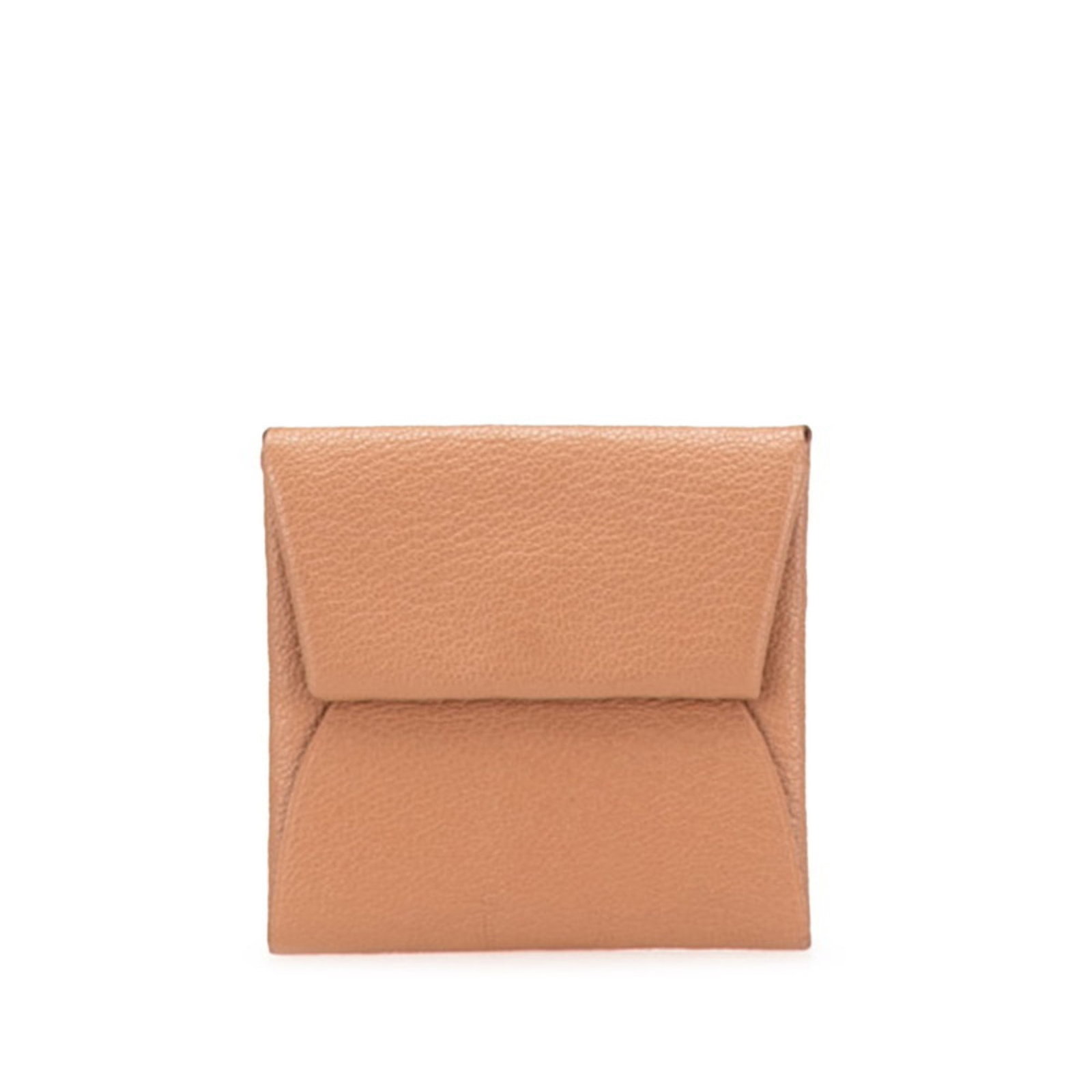 Hermes Coin Purse/ Coin Case Epsom Leather: Hermes Coin Purse/ Coin Case Epsom Leather Epsom leather craftsmanship is showcased in this elegant coin purse from the Hermes Bastia line, featuring a classic design with a brown finish. The compact