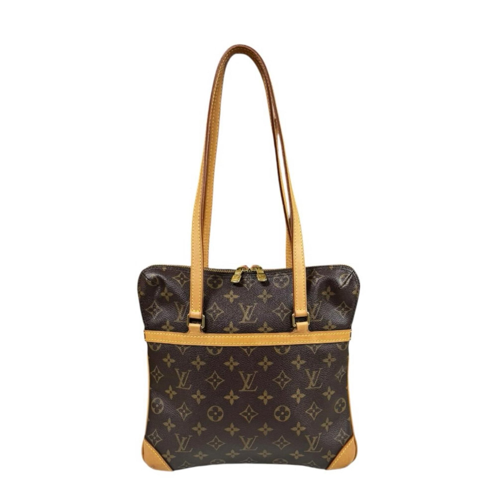 Monogram Canvas Louis Vuitton Shoulder Bag: Monogram Canvas Louis Vuitton Shoulder Bag Monogram Canvas Louis Vuitton Shoulder Bag is a stylish and classic design featuring the iconic monogram pattern in brown canvas. Measuring 26.5cm x 28cm x