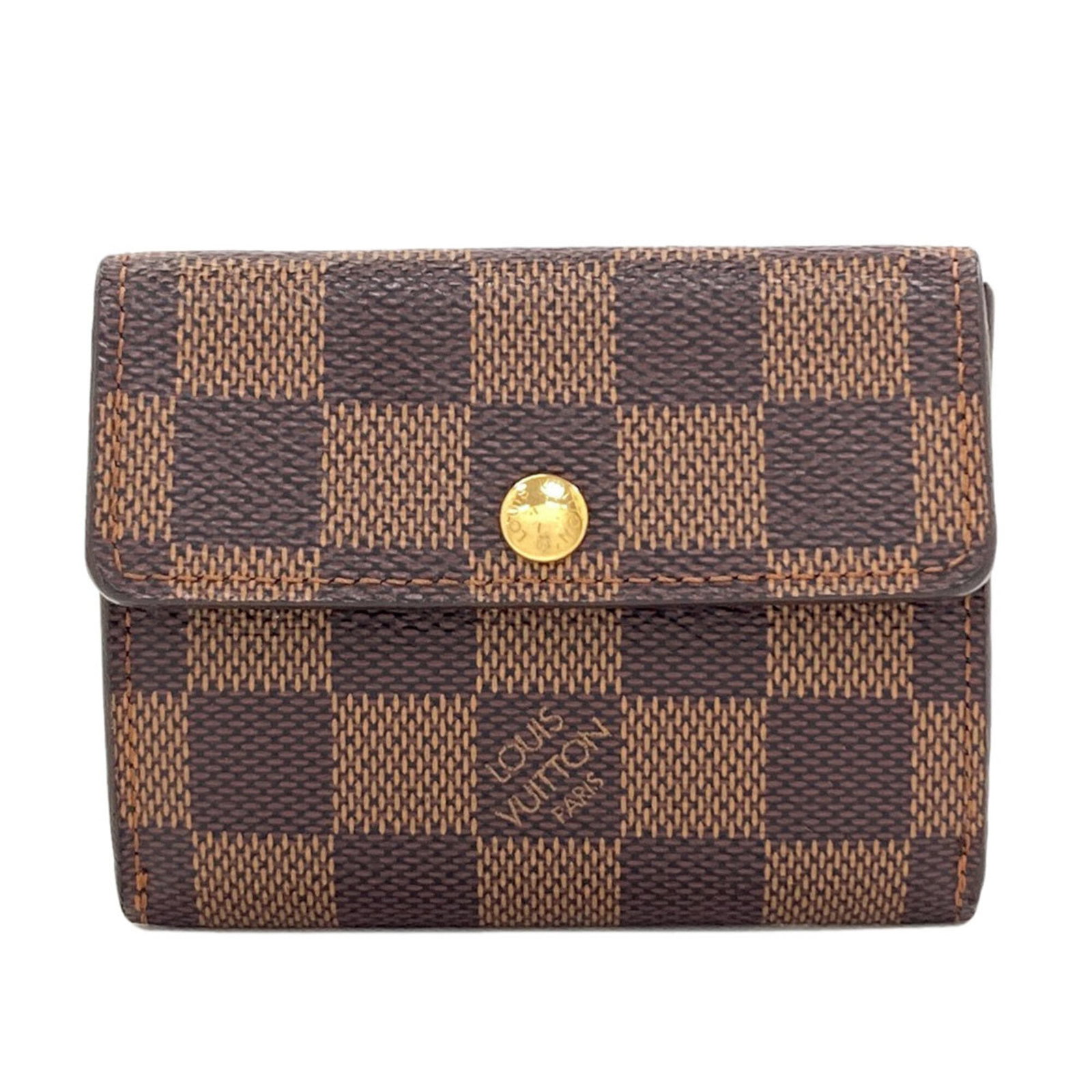 Damier Canvas Louis Vuitton Coin Purse: Damier Canvas Louis Vuitton Coin Purse Damier Canvas Louis Vuitton Coin Purse is a stylish and compact accessory made from Damier Canvas material. This iconic design features a signature Ebene color a