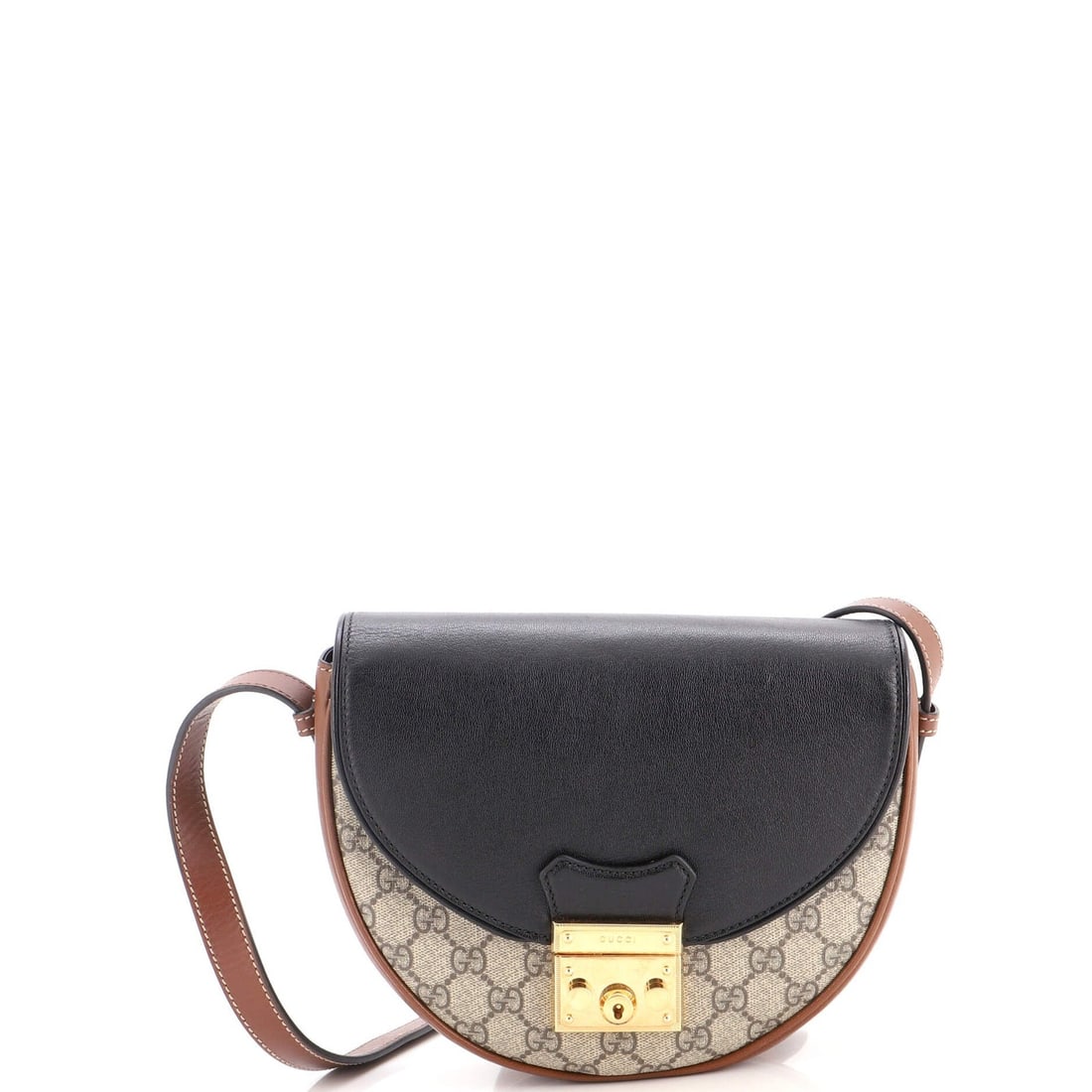 Small Leather Canvas Coated Bag Saddle Padlock Gucci: Small Leather Canvas Coated Bag Saddle Padlock Gucci Small Leather Canvas Coated Bag Saddle Padlock Gucci - A Multicolor MasterpieceThe Gucci small leather canvas coated bag features a unique multicol