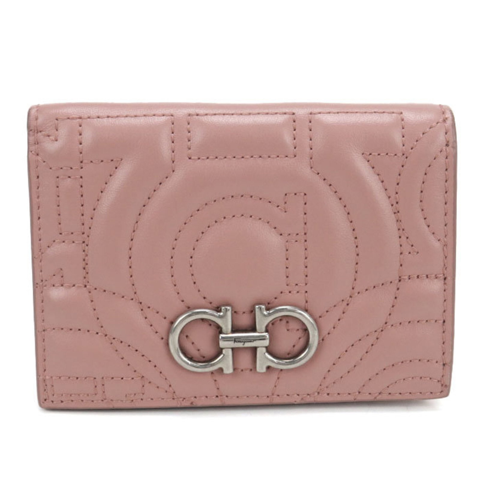 Salvatore Ferragamo Leather Wallet Bi-Fold: Salvatore Ferragamo Leather Wallet Bi-Fold The Salvatore Ferragamo Leather Wallet Bi-Fold is a stylish and elegant accessory, crafted from high-quality calfskin leather in a vibrant pink hue. Measurin