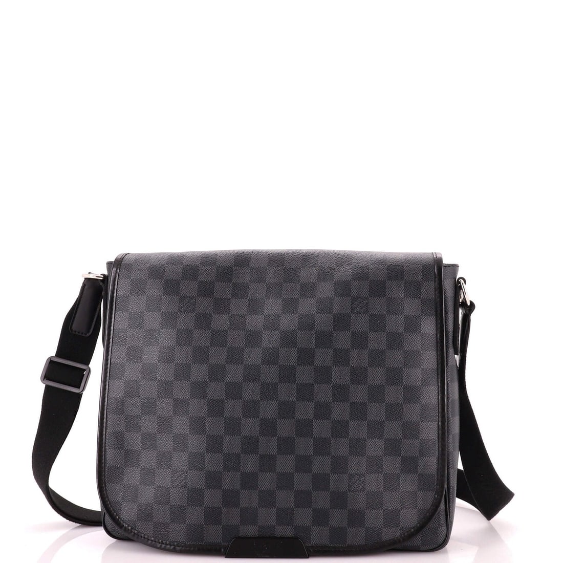 Daniel Louis Vuitton Damier Graphite Messenger Bag MM: Daniel Louis Vuitton Damier Graphite Messenger Bag MM The Daniel Louis Vuitton Damier Graphite Messenger Bag MM is a stylish and functional cross-body bag with a classic design. Measuring 11.5" in