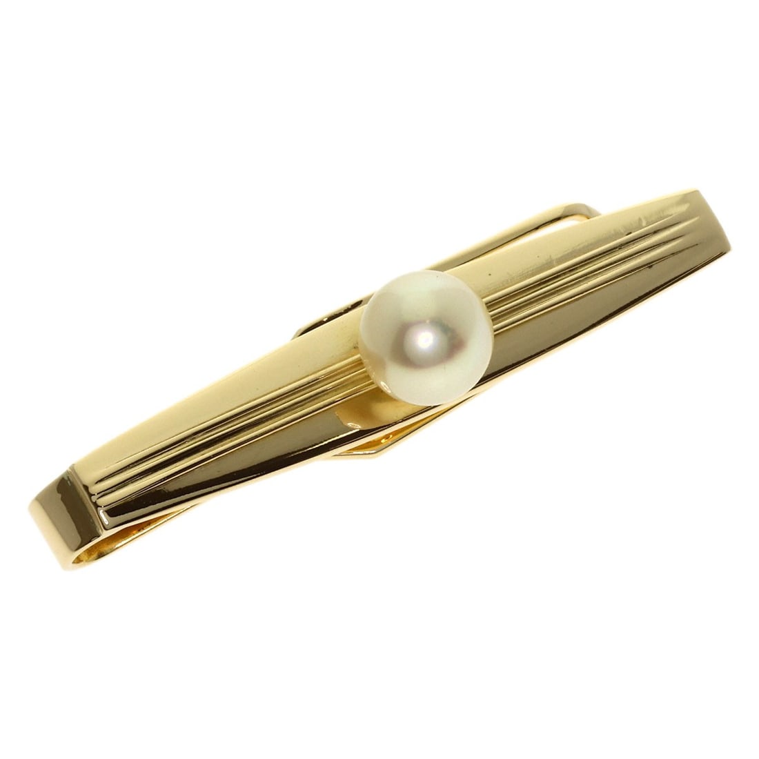 Tasaki Pearl Tie Pin K18 Yellow Gold: Tasaki Pearl Tie Pin K18 Yellow Gold Tasaki Pearl Tie Pin K18 Yellow Gold is a beautiful piece featuring K18 yellow gold material and a gold exterior, showcasing the purity of 18k gold. The tie pin's 